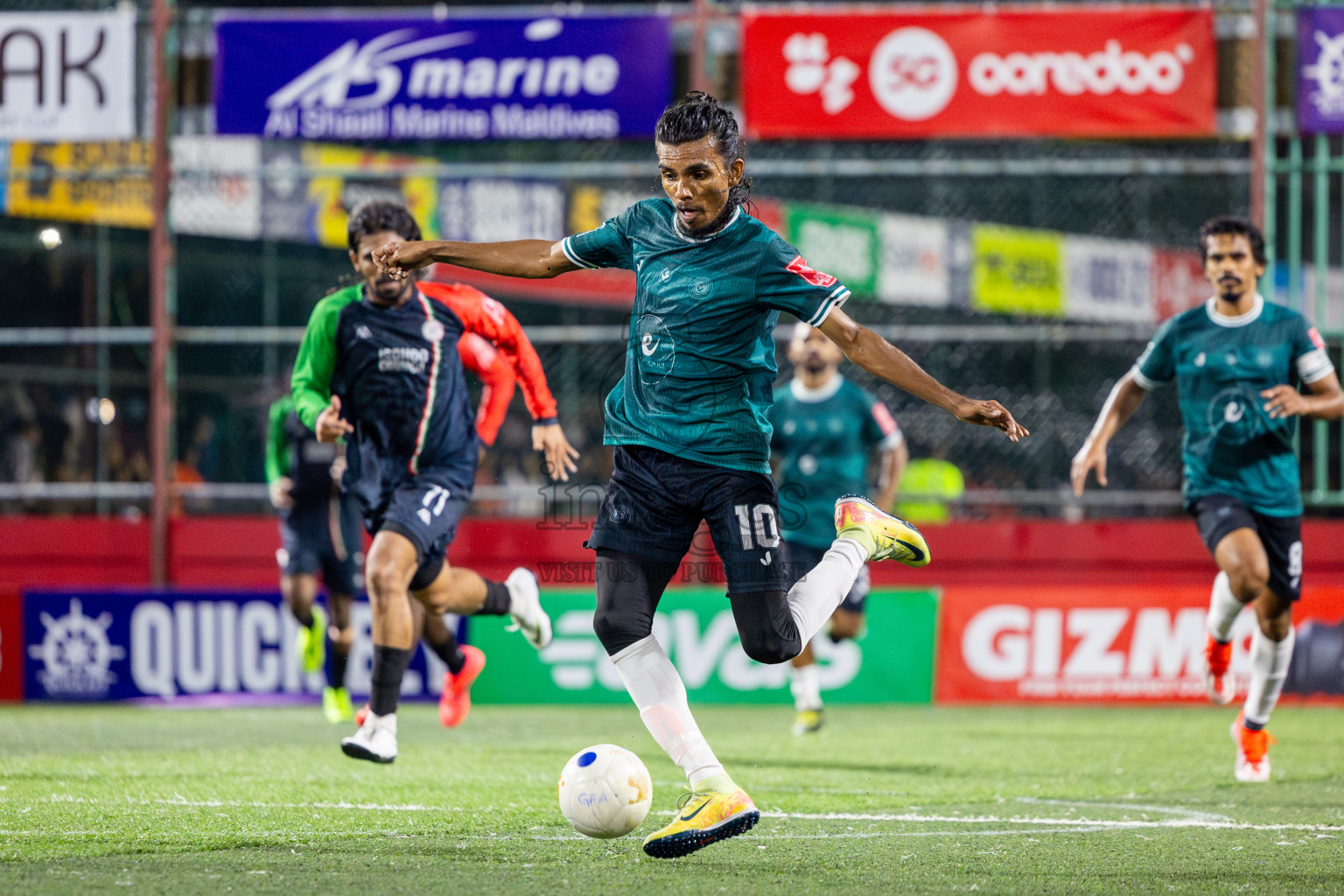 L Isdhoo VS L Maabaidhoo in Atoll Round Semi-Final on Day 22 of Golden Futsal Challenge 2025 was held on Sunday , 26th January 2025, in Hulhumale', Maldives. Photos: Nausham Waheed / images.mv