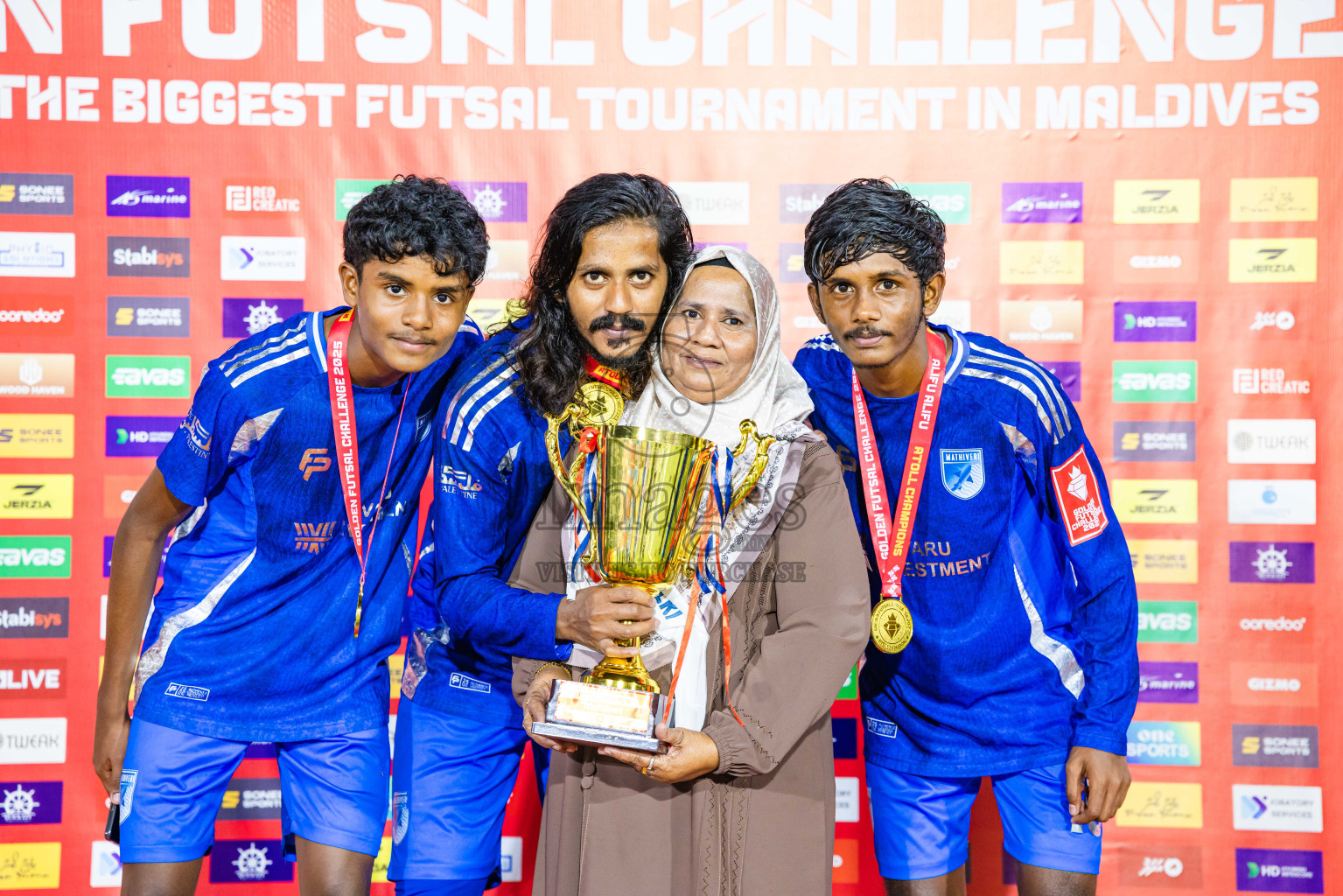 AA. Mathiveri VS AA. Thoddoo in Atoll Round Final on Day 20 of Golden Futsal Challenge 2025 was held on Thursday, 23rd January 2025, in Hulhumale', Maldives. Photos: Abdulla Abeed / images.mv