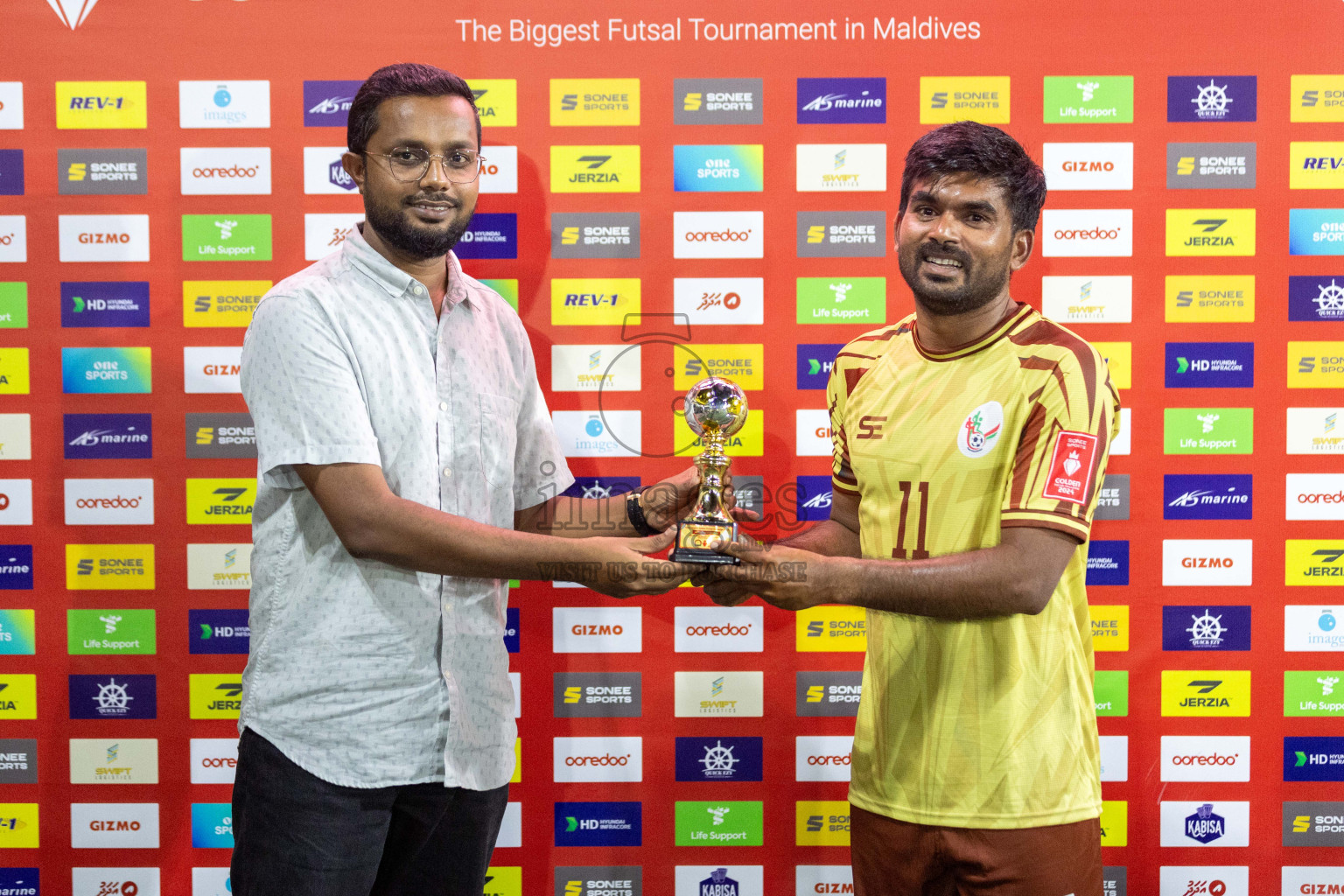 N Holhudhoo vs N Velidhoo in Day 7 of Golden Futsal Challenge 2024 was held on Saturday, 20th January 2024, in Hulhumale', Maldives Photos: Nausham Waheed / images.mv