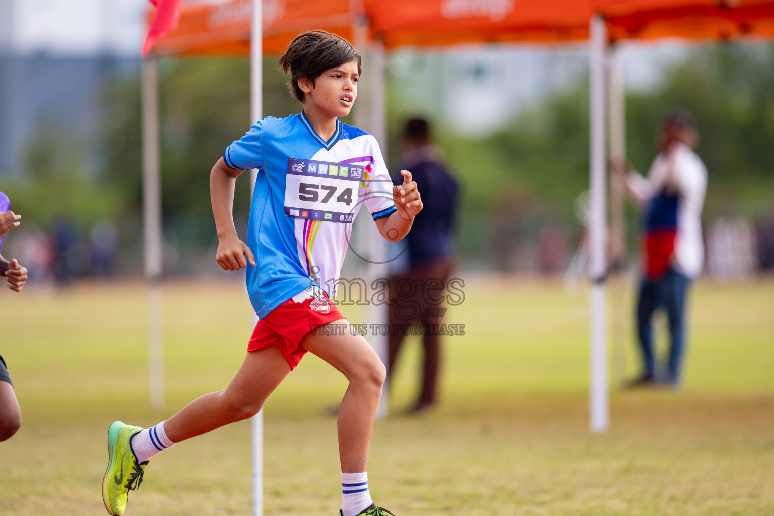 Day 3 of MWSC Interschool Athletics Championships 2024 held in Hulhumale Running Track, Hulhumale, Maldives on Monday, 11th November 2024. 
Photos by: Hassan Simah / Images.mv