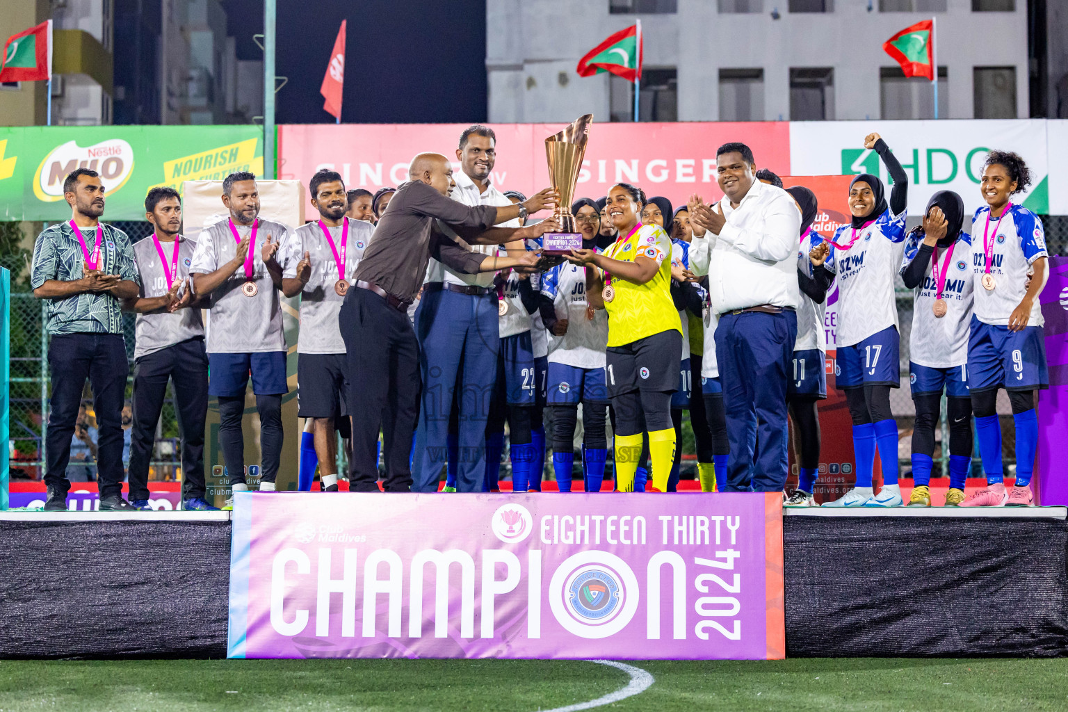 MPL vs POLICE CLUB in Finals of Eighteen Thirty 2024 held in Rehendi Futsal Ground, Hulhumale', Maldives on Sunday, 22nd September 2024. Photos: Nausham Waheed, Shu / images.mv