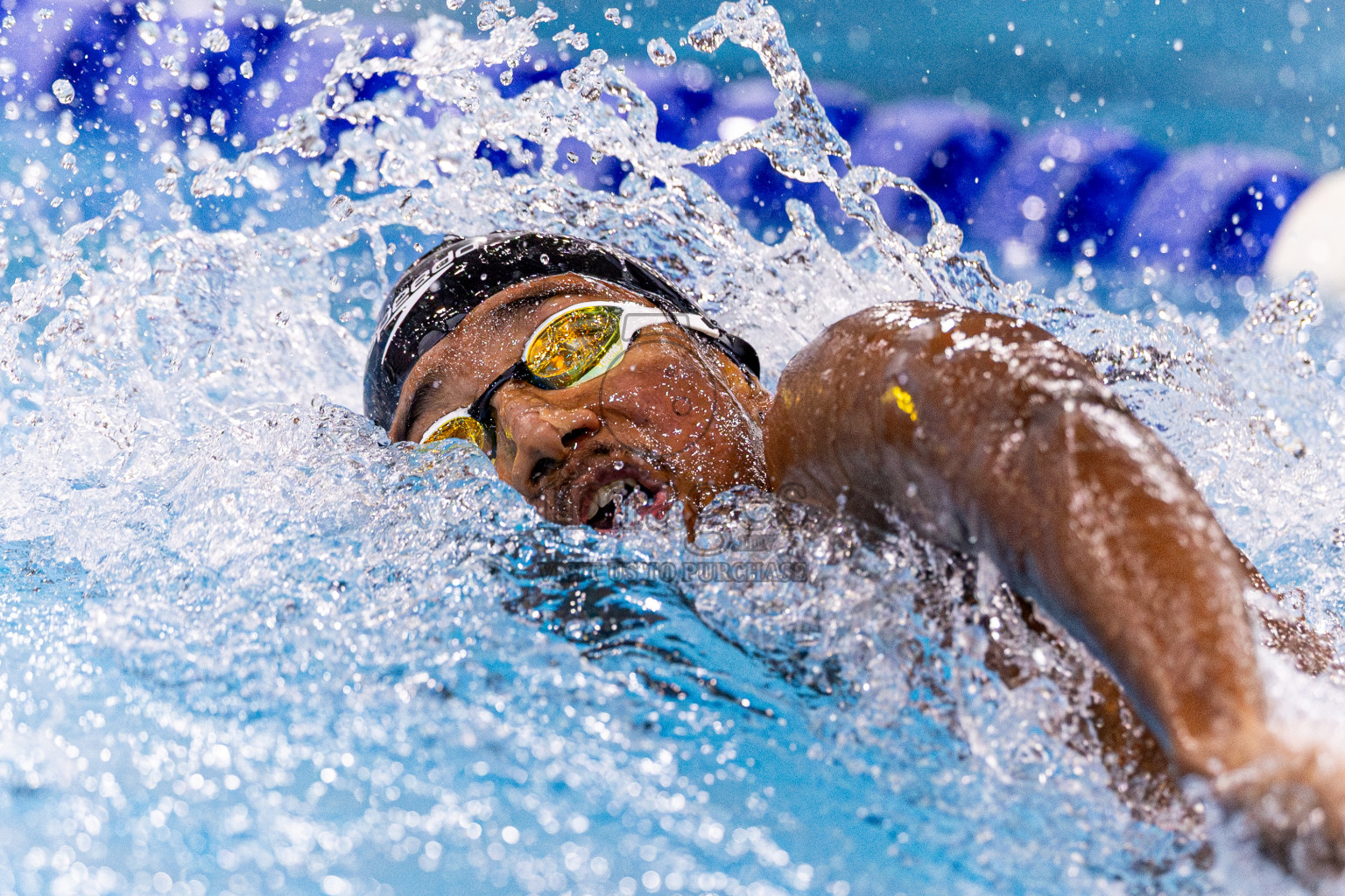 Day 4 of 1st National Short Course Swimming Competition held in Hulhumale', Maldives on Tuesday, 17th June 2025. Photos: Nausham Waheed / images.mv