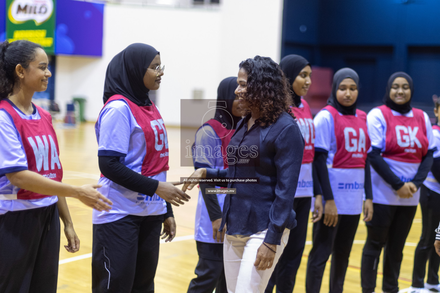 Sports Club Skylark vs Vyansa in the Milo National Netball Tournament 2022 on 17 July 2022, held in Social Center, Male', Maldives. 
Photographer: Hassan Simah / Images.mv