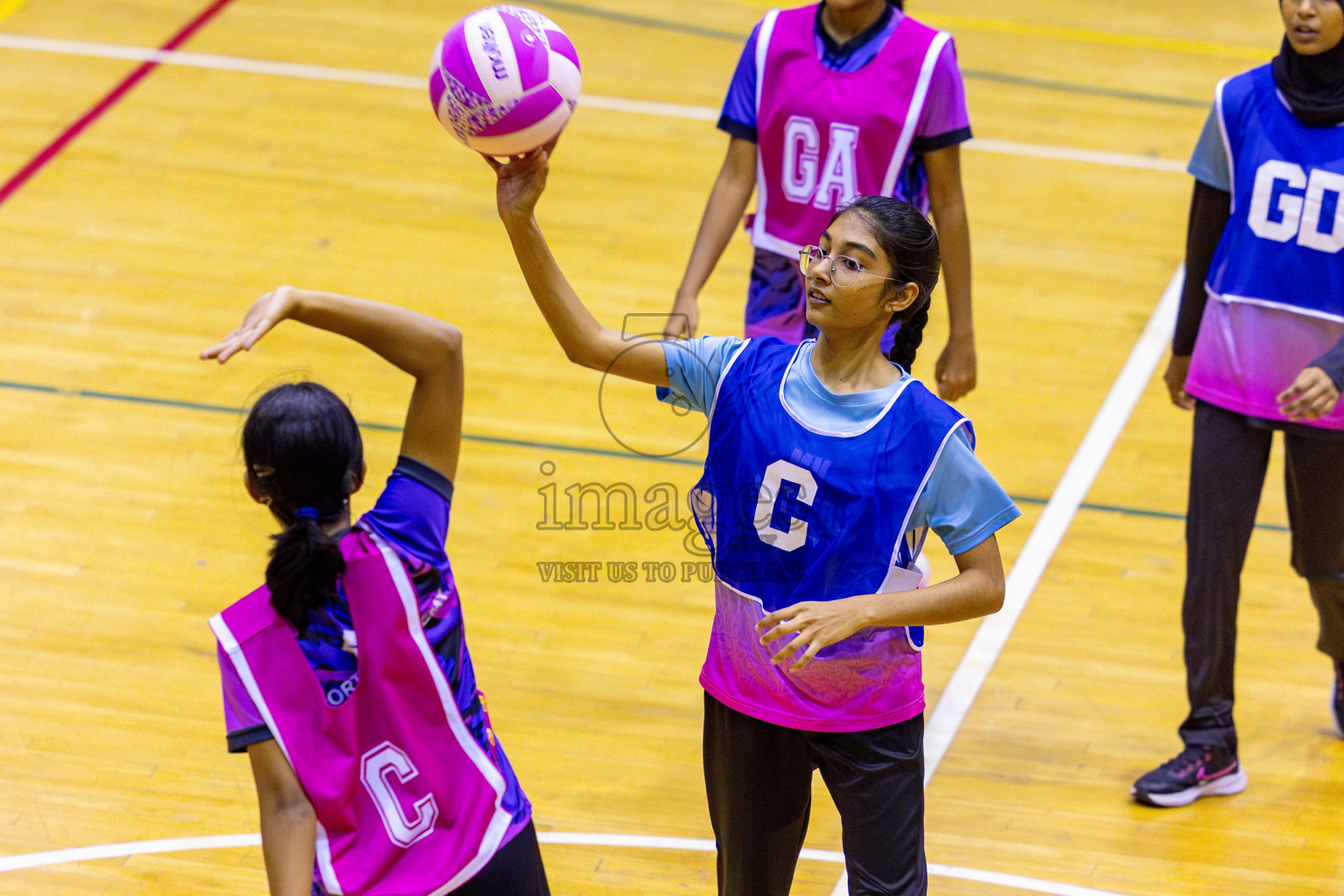 Young Netters B vs N Sports Academy B in Day 3 of 3rd Netball Junior Championship, held at Social Center on Tuesday, 21st January 2025 . Photos: Nausham Waheed / images.mv