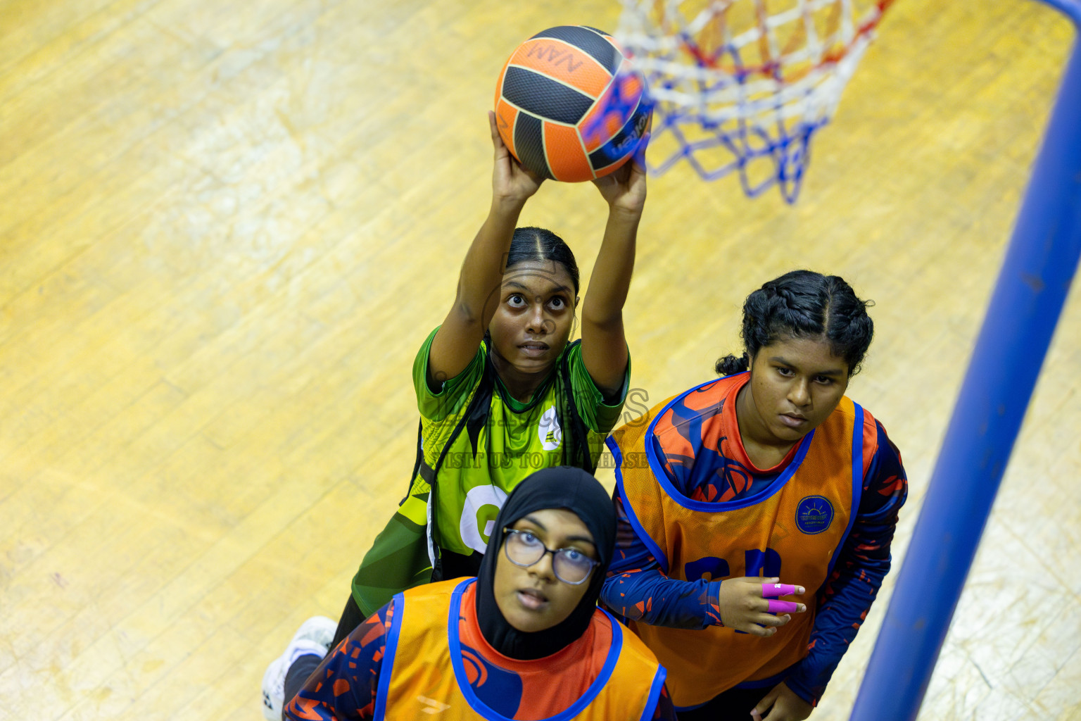 Day 13 of 25th Inter-School Netball Tournament was held in Social Center at Male', Maldives on Saturday, 24th August 2024. Photos: Mohamed Mahfooz Moosa / images.mv