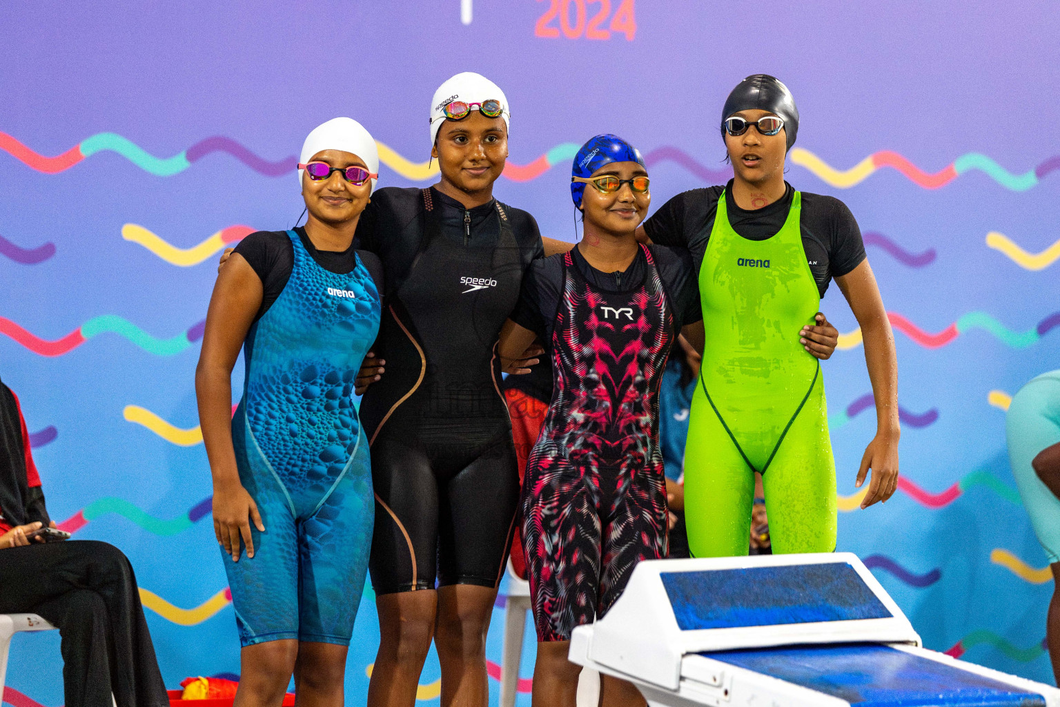 Day 3 of National Swimming Competition 2024 held in Hulhumale', Maldives on Sunday, 15th December 2024. Photos: Hassan Simah / images.mv