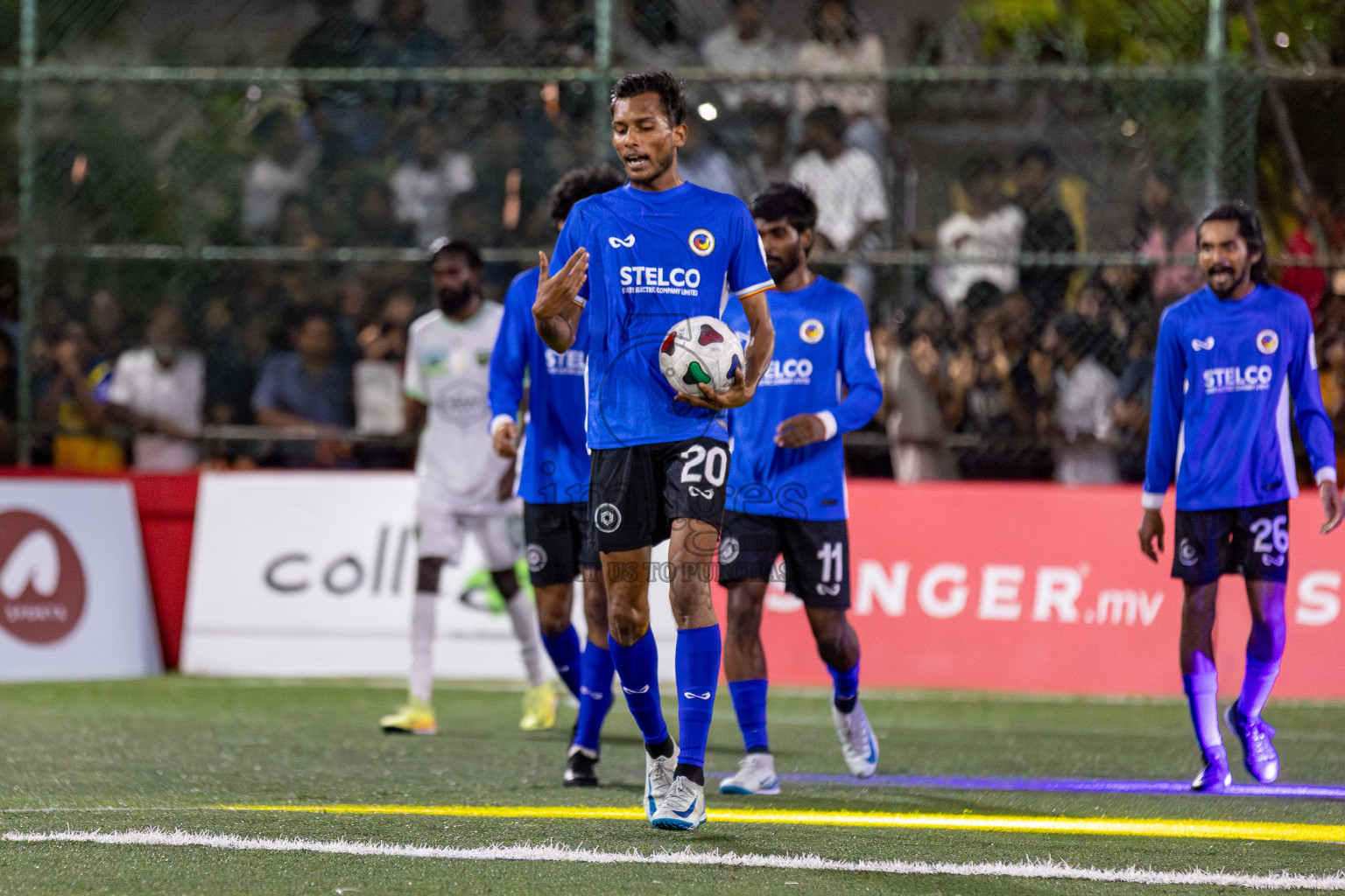 WAMCO vs STELCO RC in the Semi Finals of Club Maldives Cup 2024 held in Rehendi Futsal Ground, Hulhumale', Maldives on Monday, 14th October 2024. Photos: Hassan Simah / images.mv