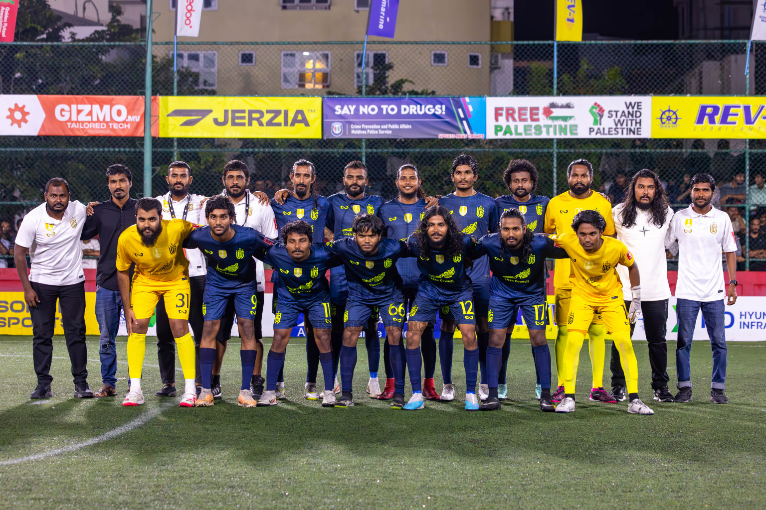 L Maabaidhoo vs L Gan in Day 16 of Golden Futsal Challenge 2024 was held on Tuesday, 30th January 2024, in Hulhumale', Maldives Photos: Ismail Thoriq / images.mv