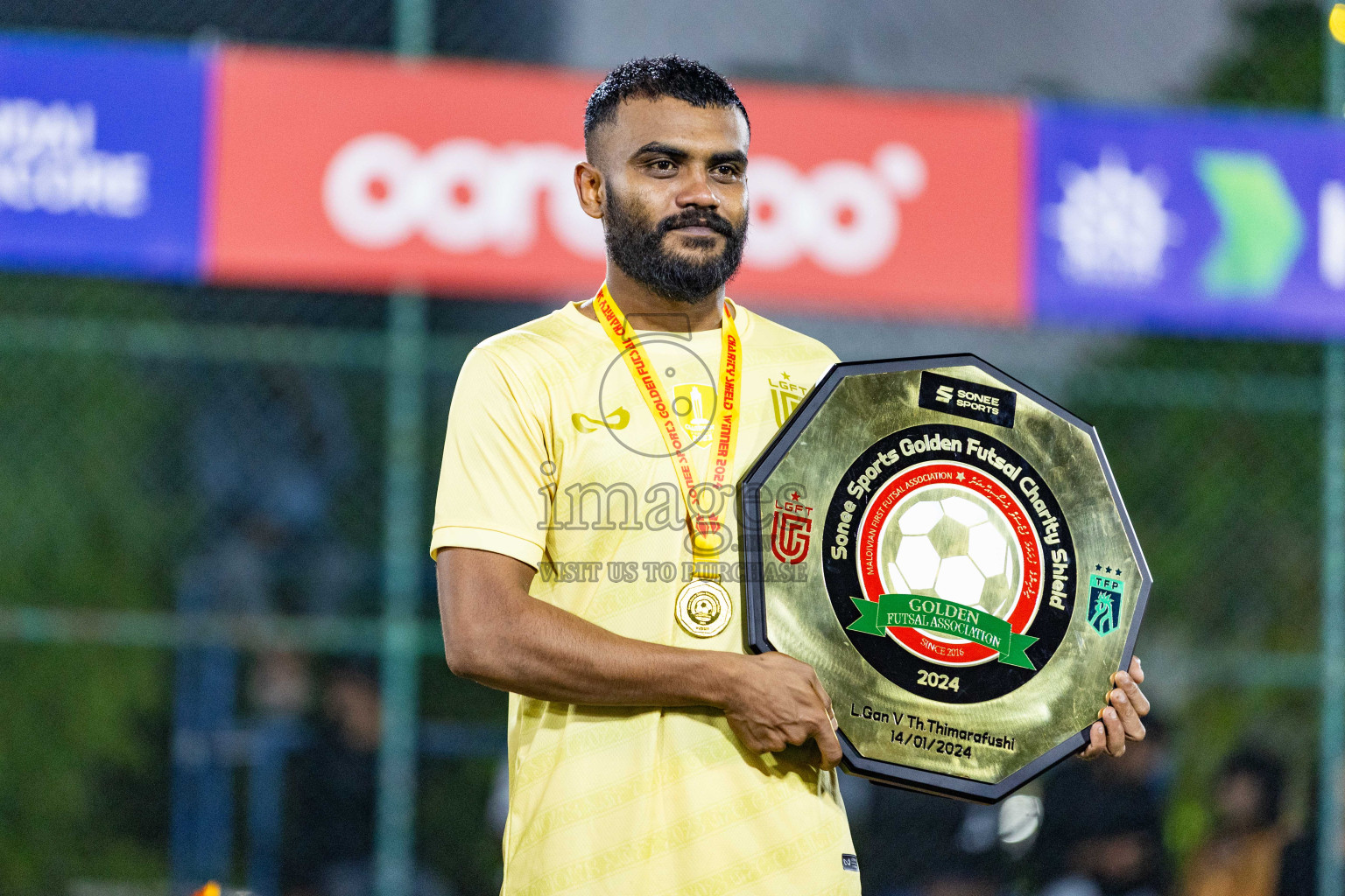 Opening of Golden Futsal Challenge 2024 with Charity Shield Match between L.Gan vs Th. Thimarafushi was held on Sunday, 14th January 2024, in Hulhumale', Maldives Photos: Nausham Waheed / images.mv