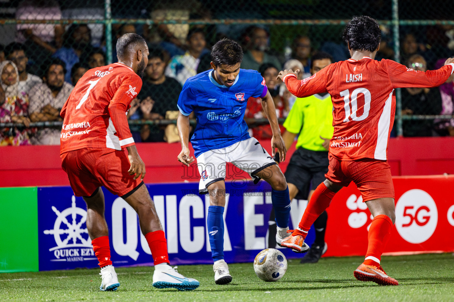 HA Kelaa vs HA Hoarafushi in Day 13 of Golden Futsal Challenge 2025 was held on Friday, 17th January 2025, in Hulhumale', Maldives. Photos: Nausham Waheed / images.mv