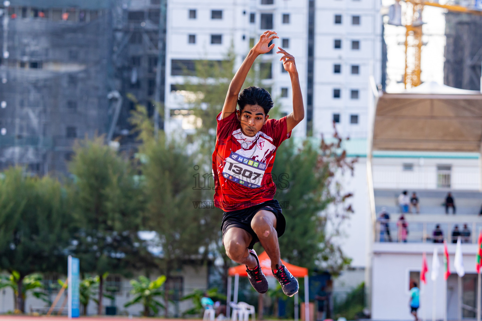 Day 3 of MWSC Interschool Athletics Championships 2024 held in Hulhumale Running Track, Hulhumale, Maldives on Monday, 11th November 2024. Photos by: Nausham Waheed / Images.mv