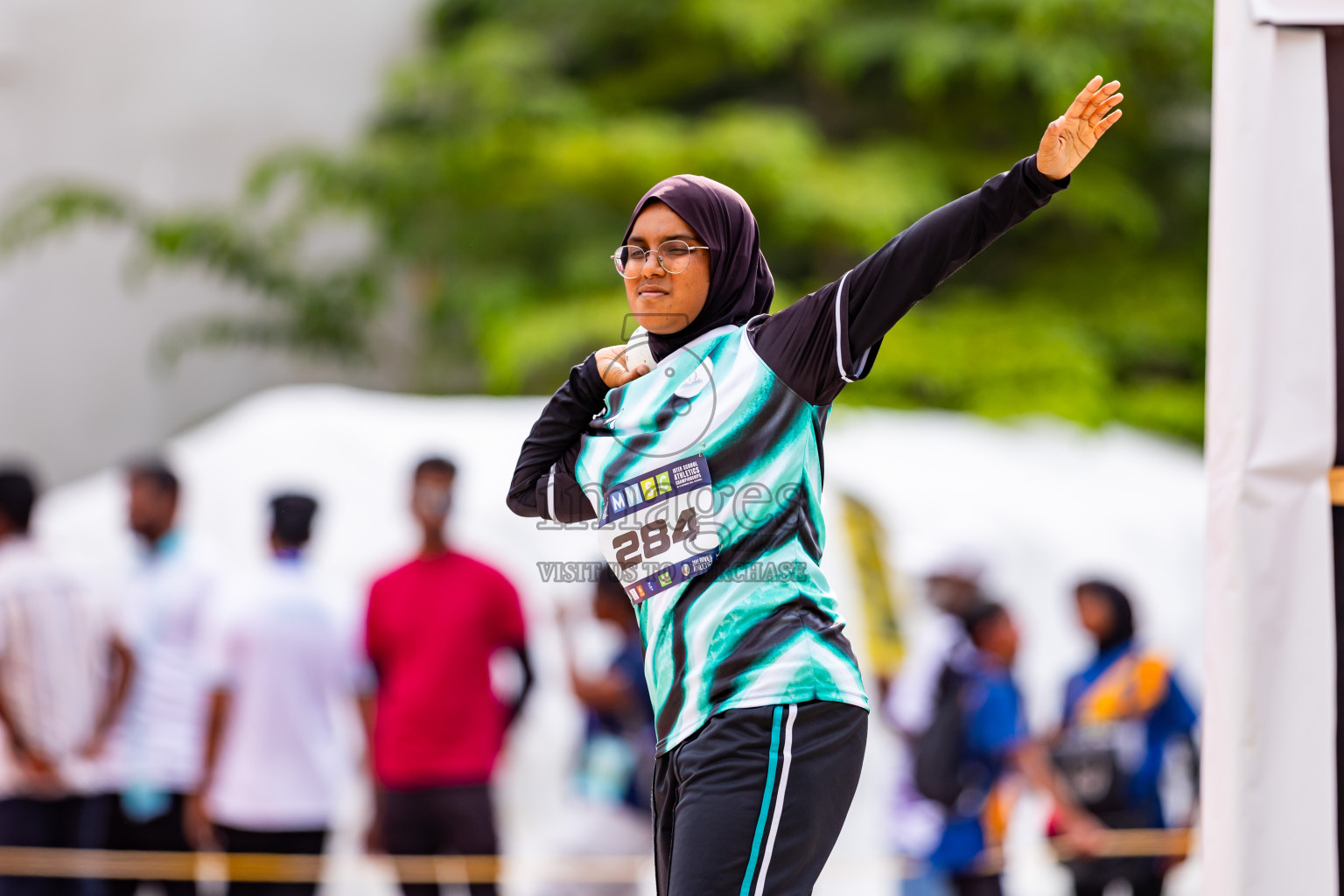 Day 6 of MWSC Interschool Athletics Championships 2024 held in Hulhumale Running Track, Hulhumale, Maldives on Thursday, 14th November 2024. Photos by: Nausham Waheed / Images.mv