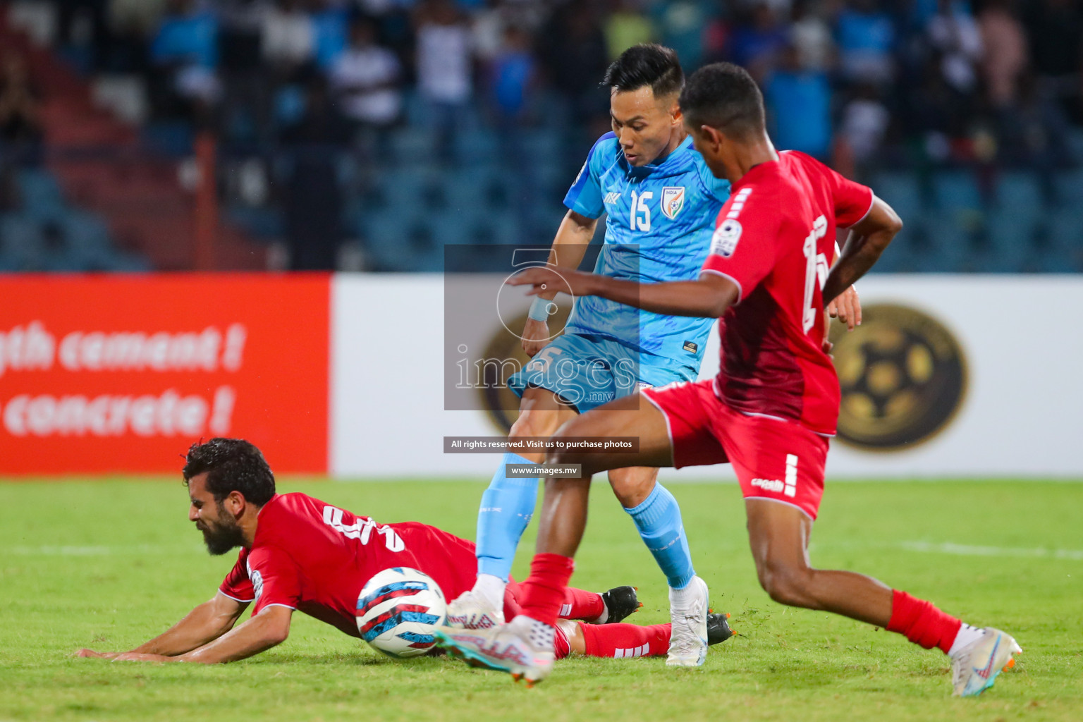 Lebanon vs India in the Semi-final of SAFF Championship 2023 held in Sree Kanteerava Stadium, Bengaluru, India, on Saturday, 1st July 2023. Photos: Nausham Waheed, Hassan Simah / images.mv