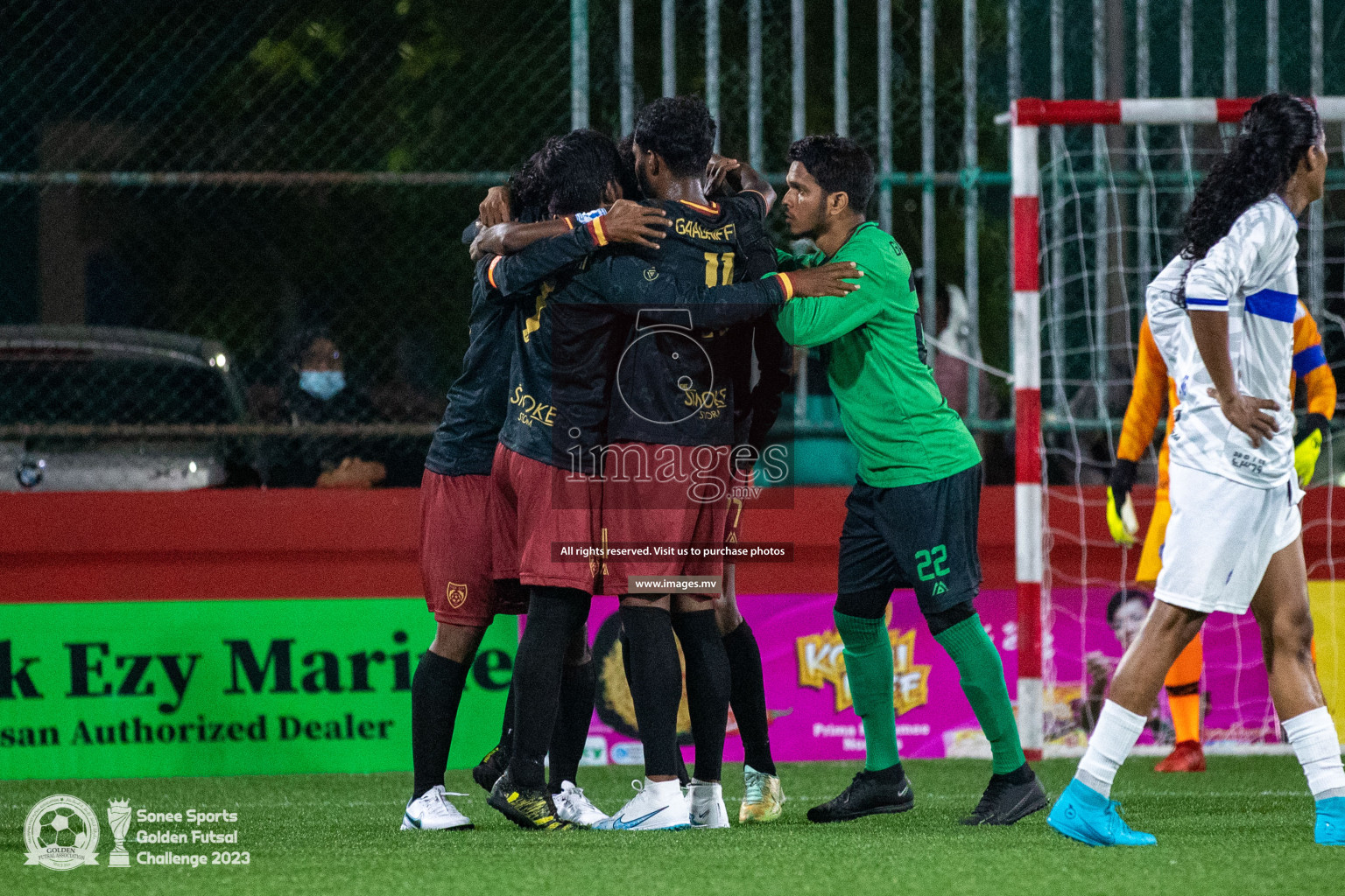 Th. Gaadhiffushi vs Th. Veymandoo in Day 4 of Golden Futsal Challenge 2023 on 08 February 2023 in Hulhumale, Male, Maldives