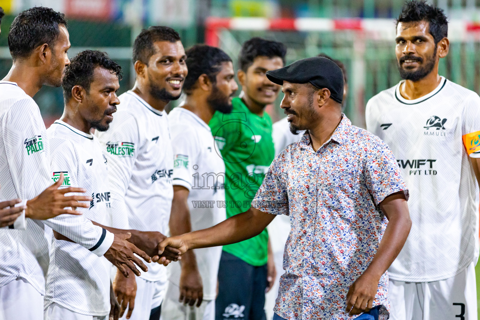 M. Kolhufushi vs M. Muli in Day 19 of Golden Futsal Challenge 2024 was held on Friday, 2nd February 2024 in Hulhumale', Maldives 
Photos: Hassan Simah / images.mv