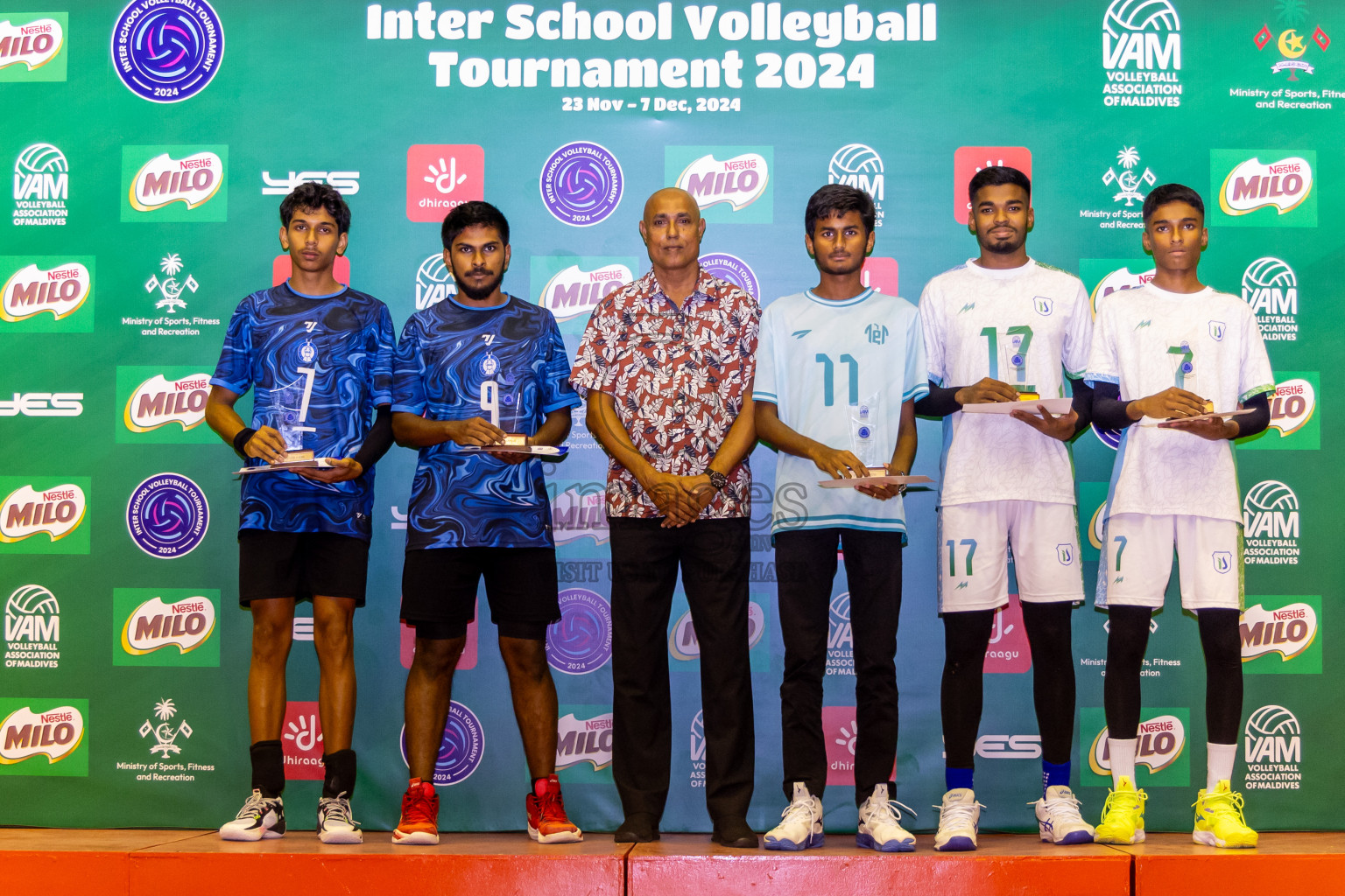 Finals of Interschool Volleyball Tournament 2024 was held in Social Center at Male', Maldives on Friday, 6th December 2024. Photos: Nausham Waheed / images.mv