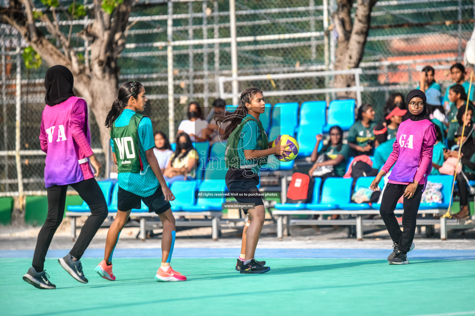 Day 11 of Junior Netball Championship 2022 held in Male', Maldives. Photos by Nausham Waheed