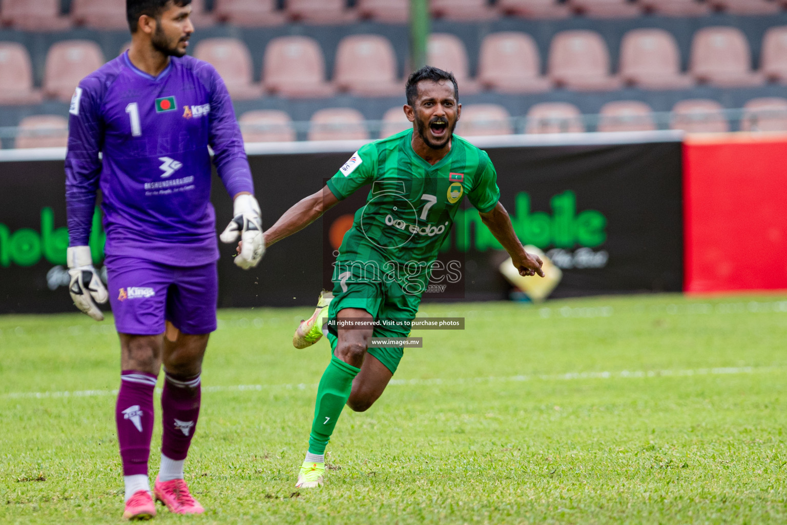 Maziya Sports & Recreation Club vs Bashundhara Kings in the group stage of AFC Cup 2023 held in the National Stadium, Male, Maldives, on Tuesday 19th September 2023. Photos: Mohamed Mahfooz Moosa