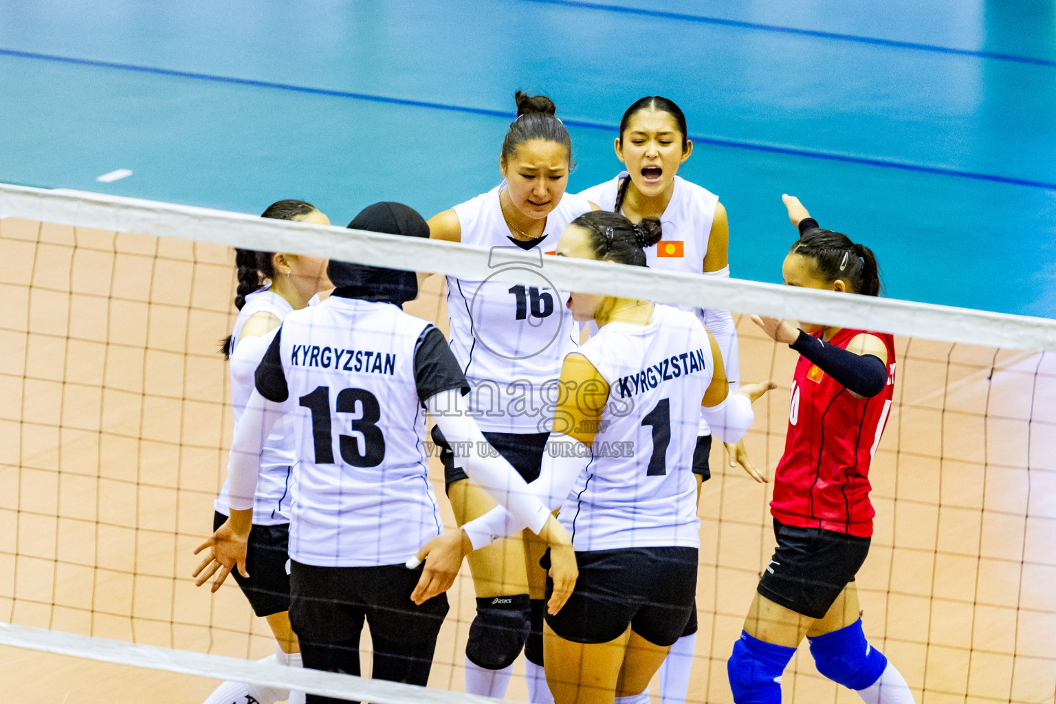 Kyrgyzstan vs Sri Lanka in Day 3 of CAVA U20 Woman's Volleyball Championship 2024 was held in Social Center, Male', Maldives on 20th July 2024. Photos: Nausham Waheed / images.mv