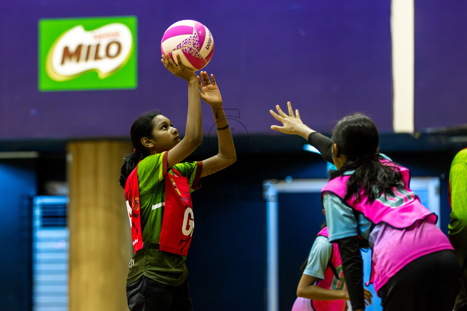 Fionti SC vs Netkids A  in Day 6 of 3rd Netball Junior Championship, held at Social Center on Friday 24th January 2025 . Photos: Shuu Abdul Sattar / images.mv