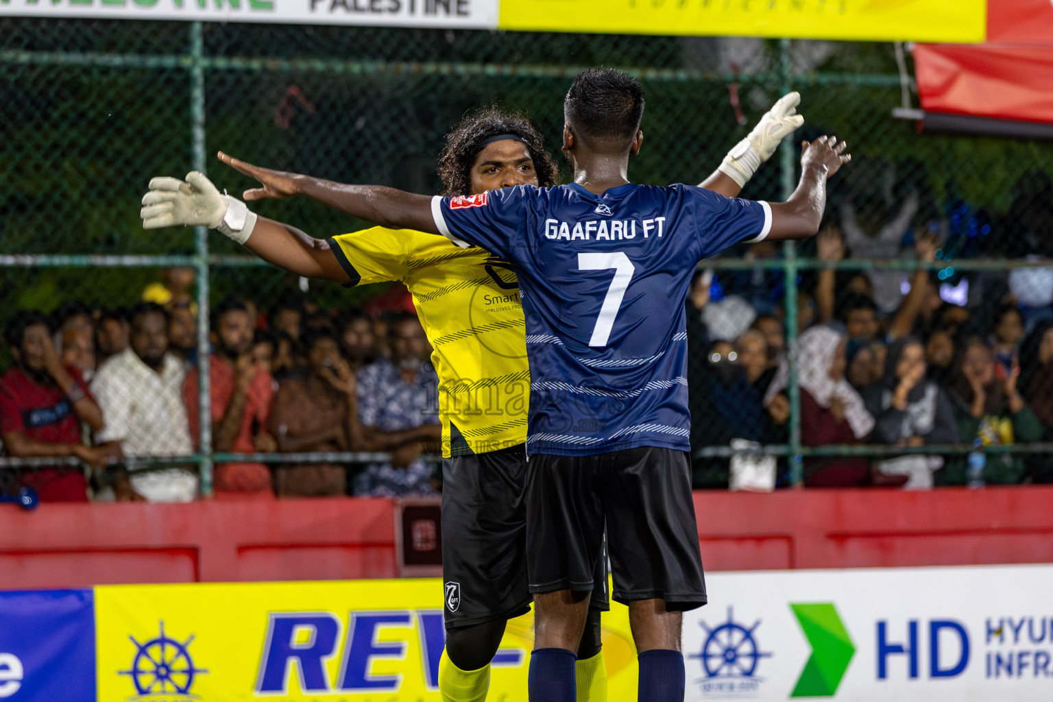 K. Gaafaru VS B. Eydhafushi in Zone 3 Group Stage Final on Day 38 of Golden Futsal Challenge 2024 which was held on Friday, 23rd February 2024, in Hulhumale', Maldives 
Photos: Hassan Simah/ images.mv