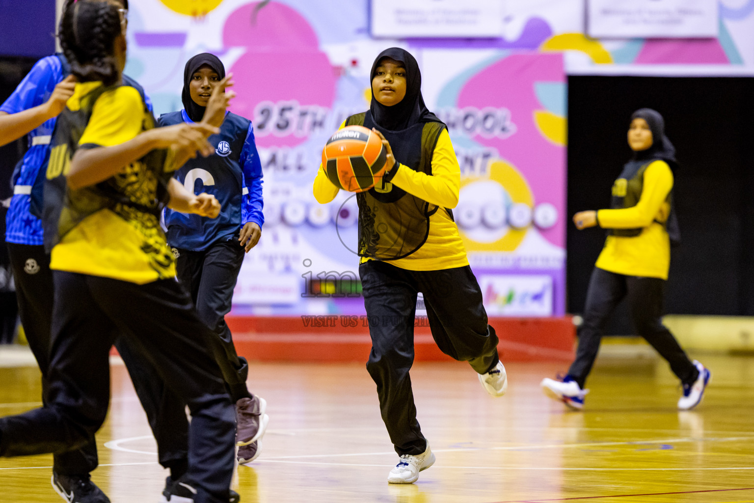 Day 7 of 25th Inter-School Netball Tournament was held in Social Center at Male', Maldives on Saturday, 17th August 2024. Photos: Nausham Waheed / images.mv