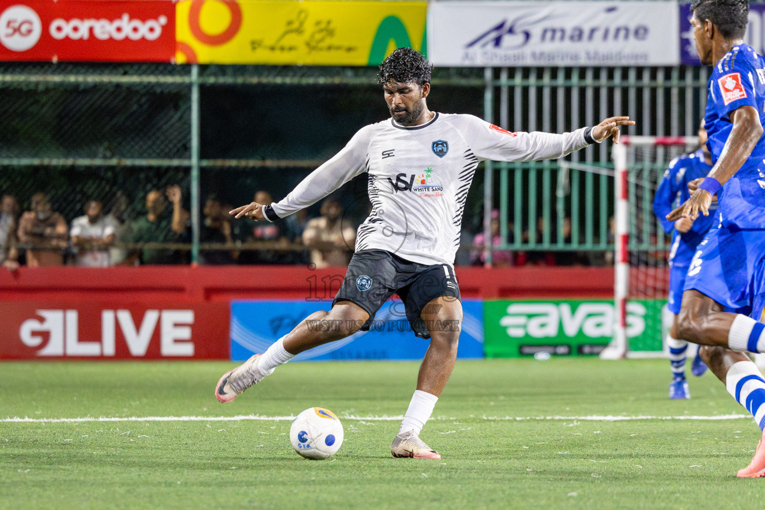 AA Mathiveri vs AA Himandhoo in Day 11 of Golden Futsal Challenge 2025 was held on Wednesday, 15th January 2025, in Hulhumale', Maldives Photos: Mohamed Mahfooz Moosa / images.mv