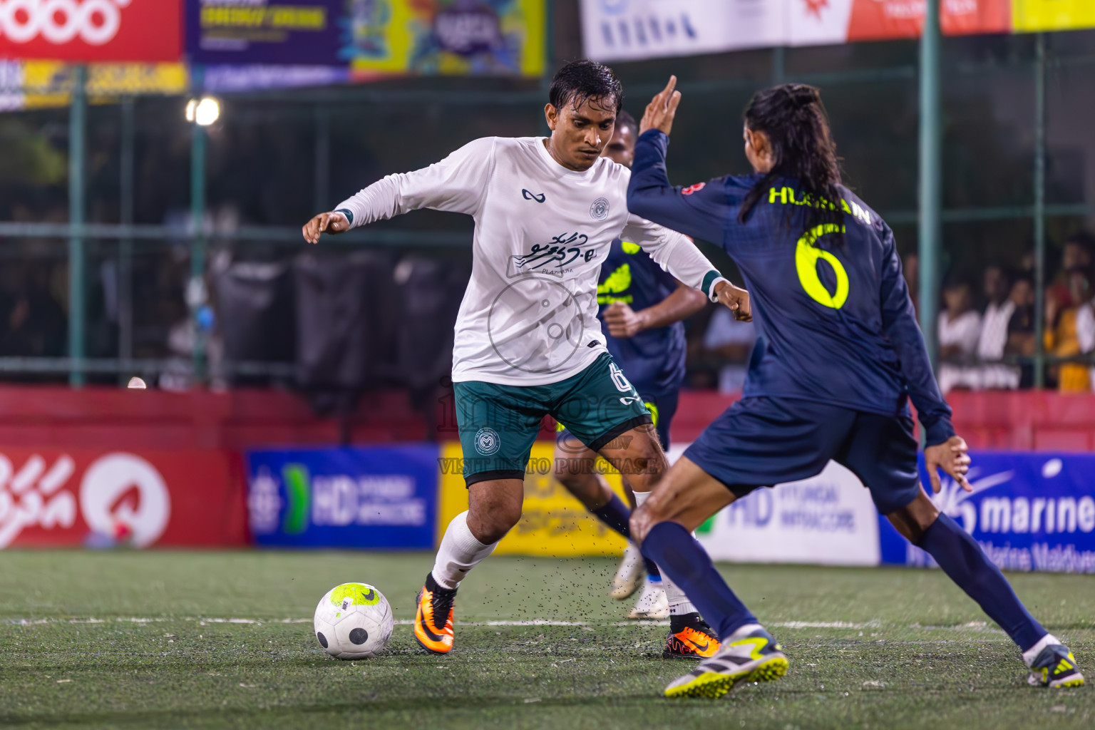 L Maabaidhoo vs L Gan in Day 16 of Golden Futsal Challenge 2024 was held on Tuesday, 30th January 2024, in Hulhumale', Maldives Photos: Ismail Thoriq / images.mv