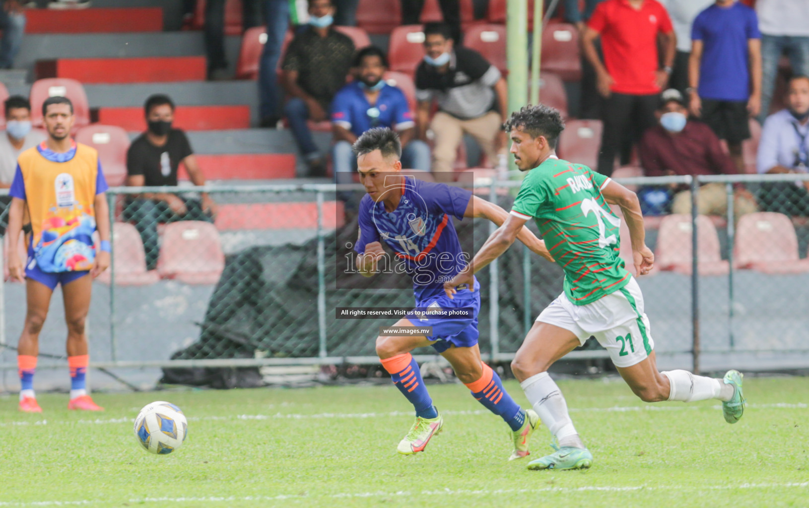 Bangladesh vs India in SAFF Championship 2021 held on 1st October 2021 in Galolhu National Stadium, Male', Maldives