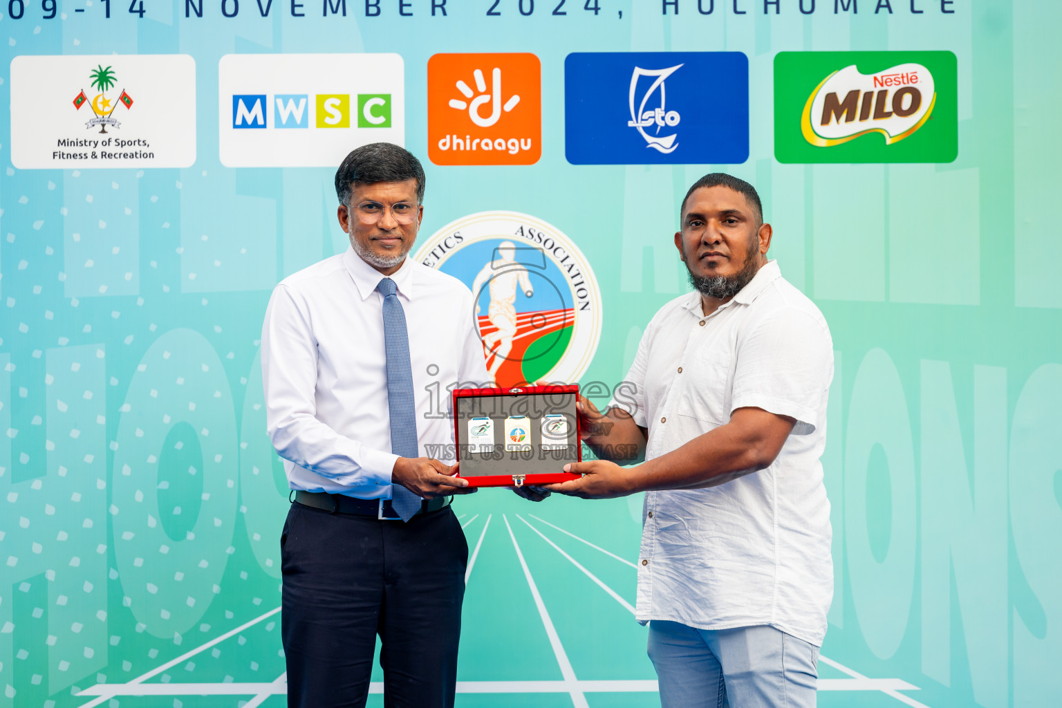 Day 6 of MWSC Interschool Athletics Championships 2024 held in Hulhumale Running Track, Hulhumale, Maldives on Thursday, 14th November 2024. Photos by: Nausham Waheed / Images.mv