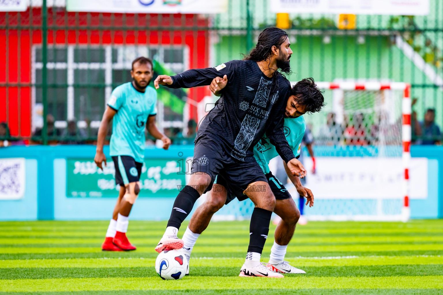 Dee Cee Jay SC vs Naalaafushi YC in Day 3 of Laamehi Dhiggaru Ekuveri Futsal Challenge 2024 was held on Sunday, 28th July 2024, at Dhiggaru Futsal Ground, Dhiggaru, Maldives Photos: Nausham Waheed / images.mv