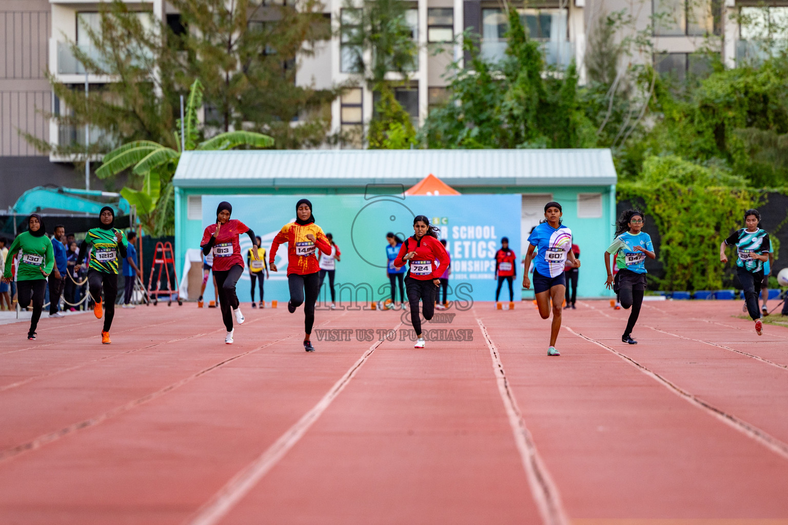 Day 1 of MWSC Interschool Athletics Championships 2024 held in Hulhumale Running Track, Hulhumale, Maldives on Saturday, 9th November 2024. 
Photos by: Hassan Simah / Images.mv