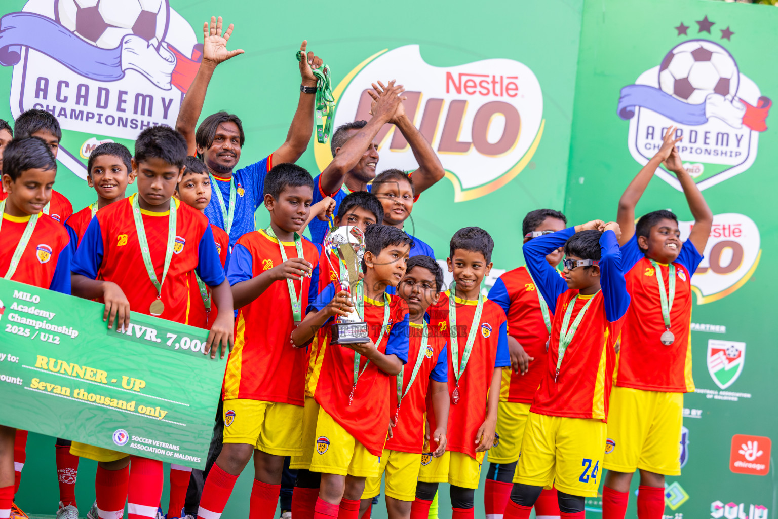 Day 3 of MILO Academy Championship 2025 (U-12) was held at Henveiru Stadium in Male', Maldives on Saturday, 3rd May 2025. Photos: Ismail Thoriq / images.mv
