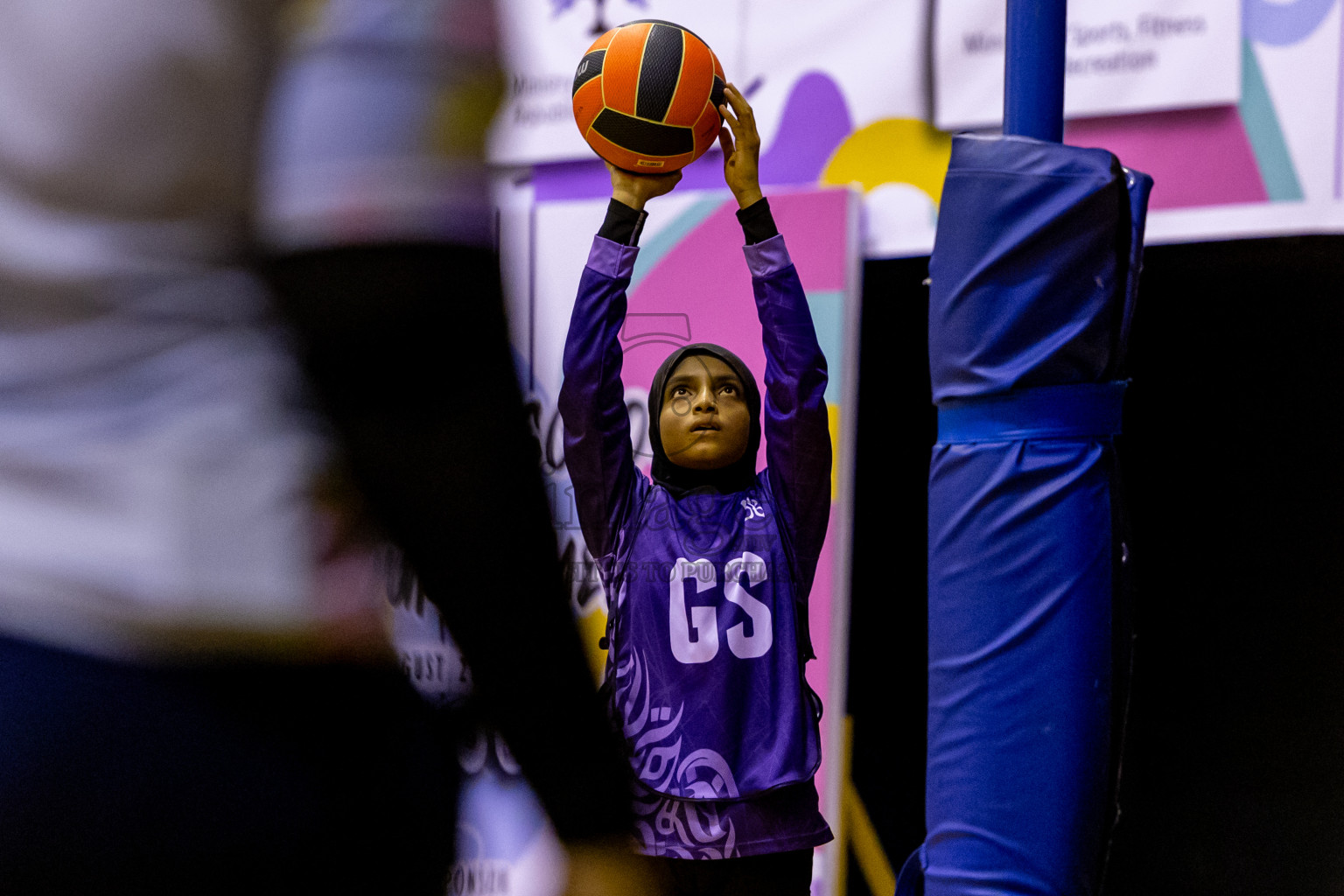 Day 9 of 25th Inter-School Netball Tournament was held in Social Center at Male', Maldives on Monday, 19th August 2024. Photos: Nausham Waheed / images.mv