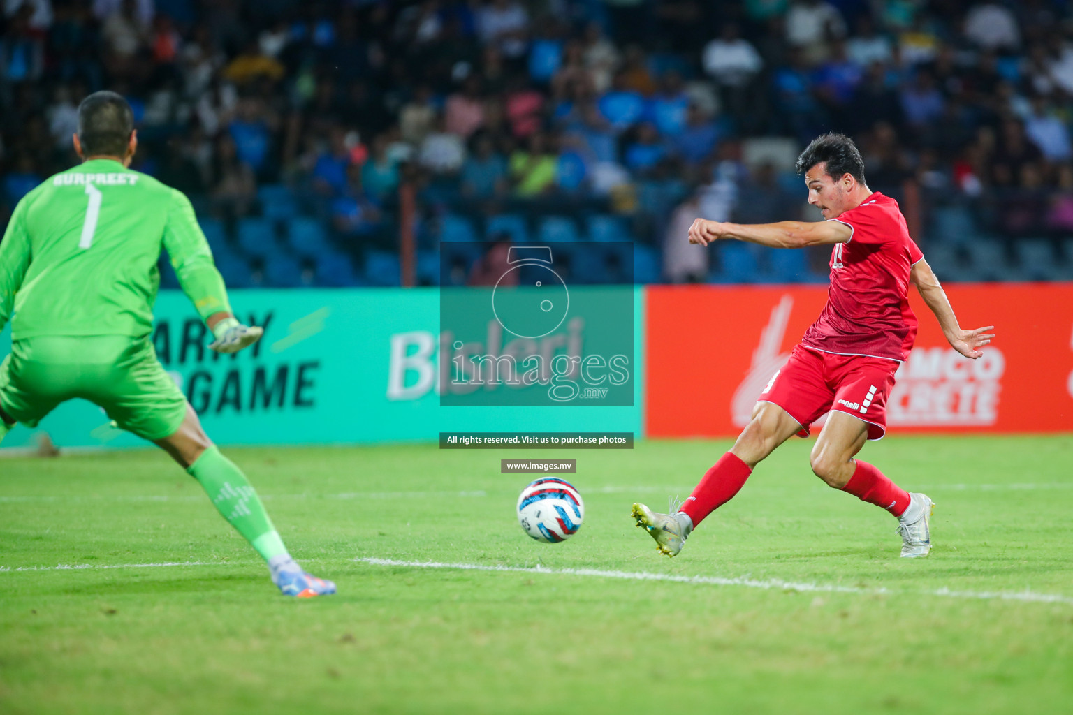 Lebanon vs India in the Semi-final of SAFF Championship 2023 held in Sree Kanteerava Stadium, Bengaluru, India, on Saturday, 1st July 2023. Photos: Nausham Waheed, Hassan Simah / images.mv