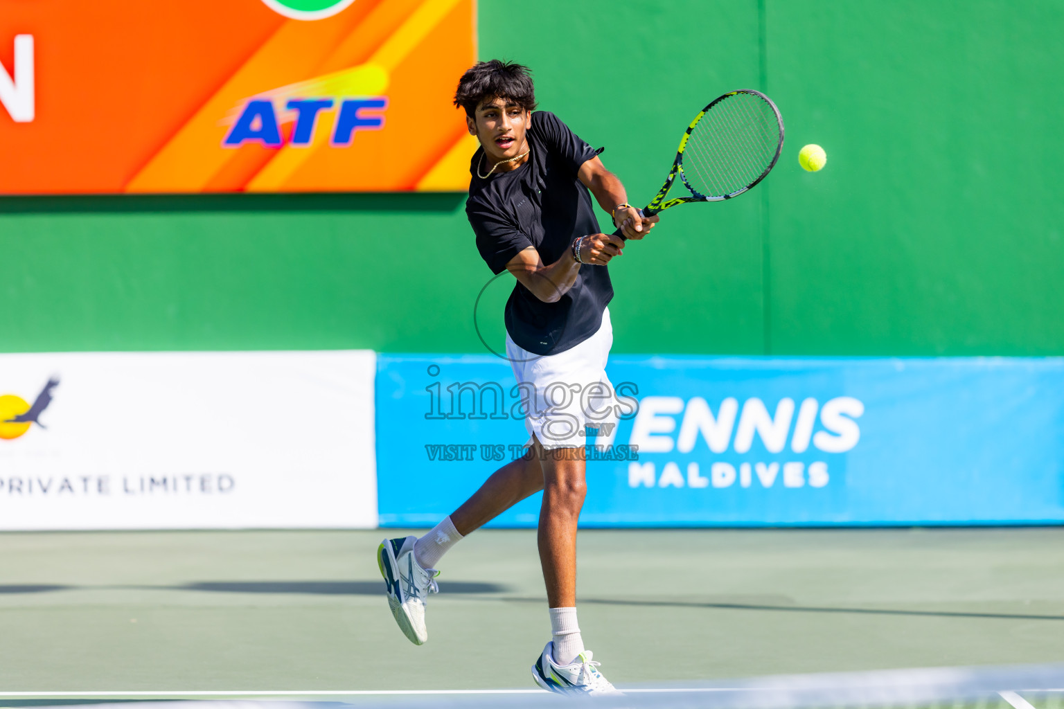 Day 2 of ATF Maldives Junior Open Tennis was held in Male' Tennis Court, Male', Maldives on Tuesday, 10th December 2024. Photos: Nausham Waheed / images.mv