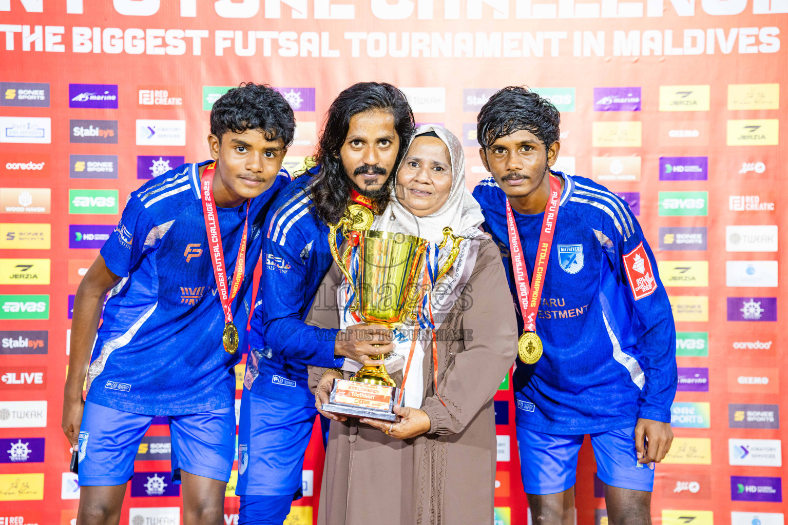 AA. Mathiveri VS AA. Thoddoo in Atoll Round Final on Day 20 of Golden Futsal Challenge 2025 was held on Thursday, 23rd January 2025, in Hulhumale', Maldives. Photos: Abdulla Abeed / images.mv