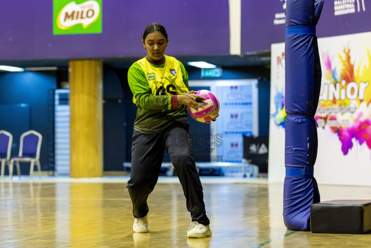 FIONTI Sports Club vs Netkids C in Day 2 of 3rd Junior Championship - Netball association of Maldives, held at Social Center on Monday 20th January 2025 . Photos by Shuu Abdul Sattar