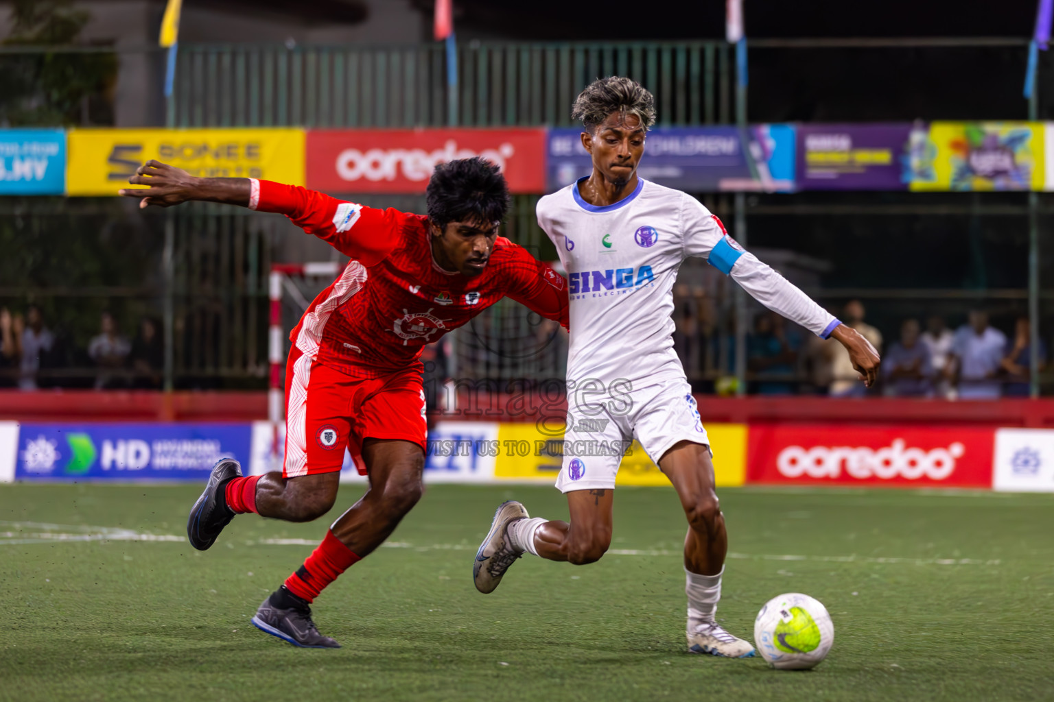 HA Ihavandhoo vs HA Maarandhoo in Day 9 of Golden Futsal Challenge 2024 was held on Tuesday, 23rd January 2024, in Hulhumale', Maldives
Photos: Ismail Thoriq / images.mv