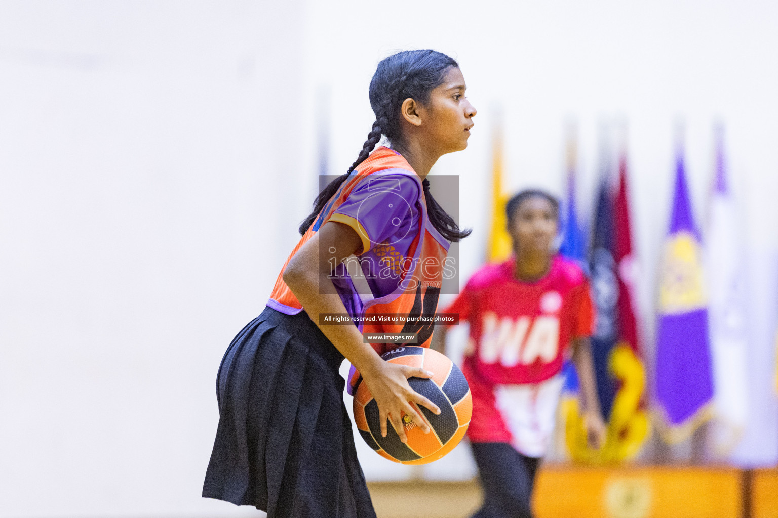 Day 11 of 24th Interschool Netball Tournament 2023 was held in Social Center, Male', Maldives on 6th November 2023. Photos: Nausham Waheed / images.mv