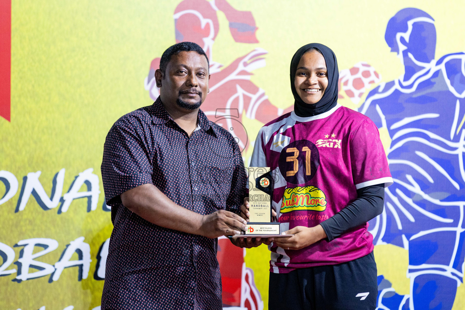 Division one Final 10th National Handball Tournament 2023, held in Handball ground, Male', Maldives on Saturday, 13th January 2023 Photos: Nausham Waheed/ Images.mv