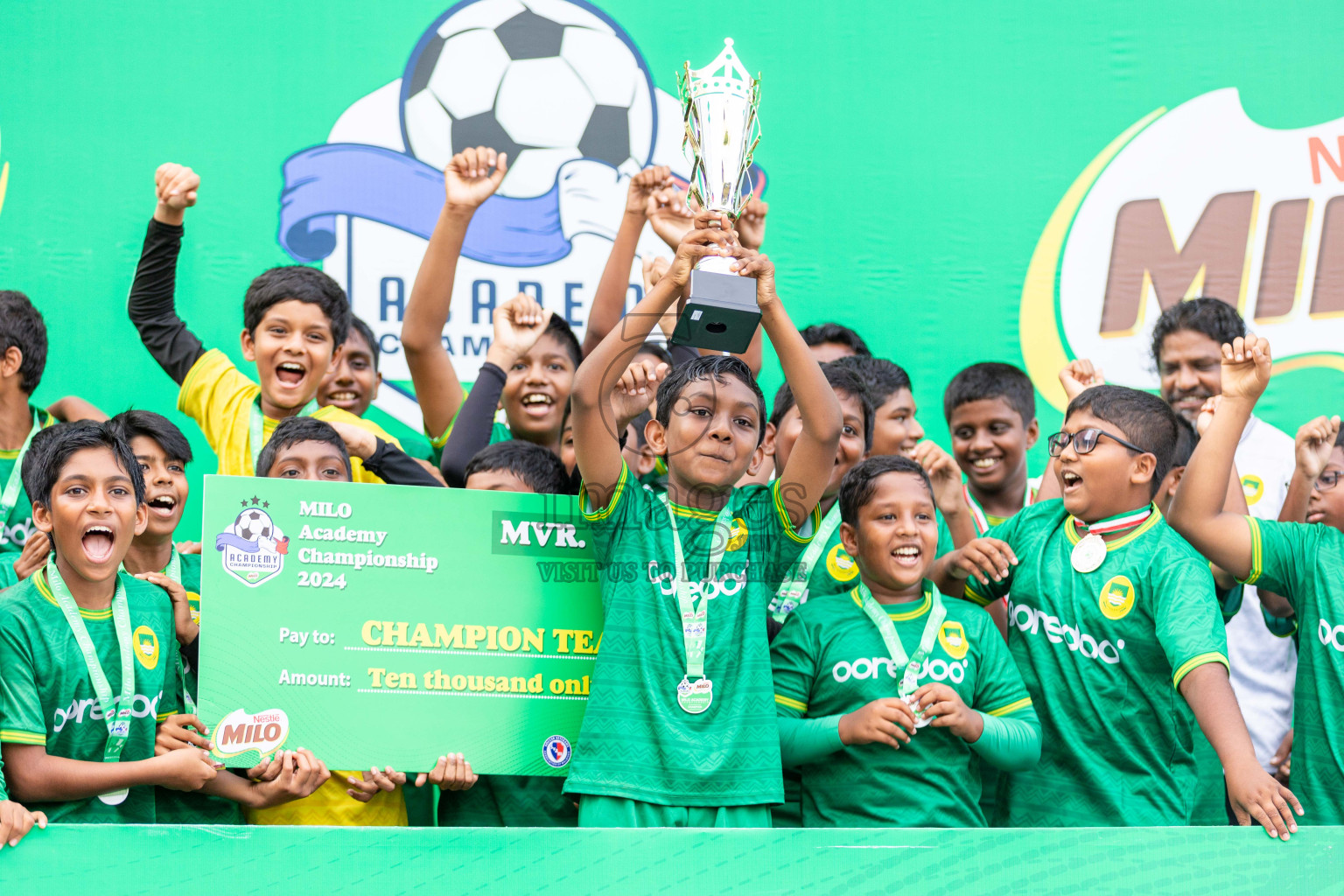 Final Day  of MILO Academy Championship 2024 - U12 was held at Henveiru Grounds in Male', Maldives on Thursday, 7th July 2024. Photos: Shuu Abdul Sattar / images.mv