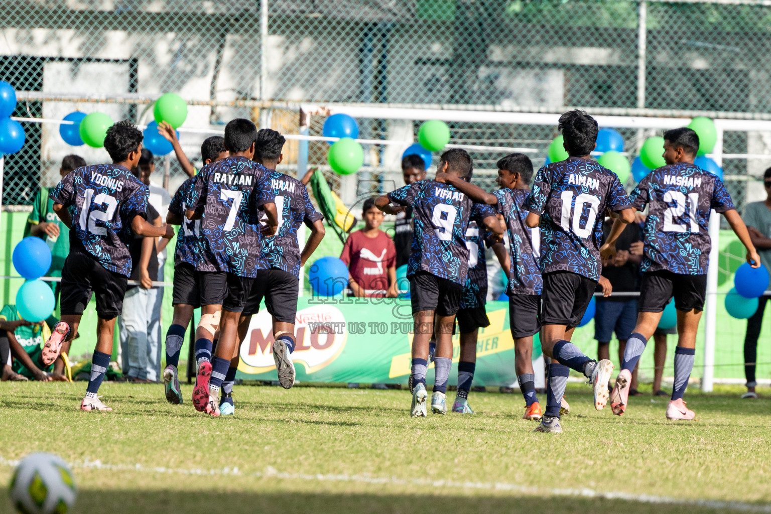 Day 4 of MILO Academy Championship 2024 (U-14) was held in Henveyru Stadium, Male', Maldives on Sunday, 3rd November 2024. Photos: Hassan Simah / Images.mv