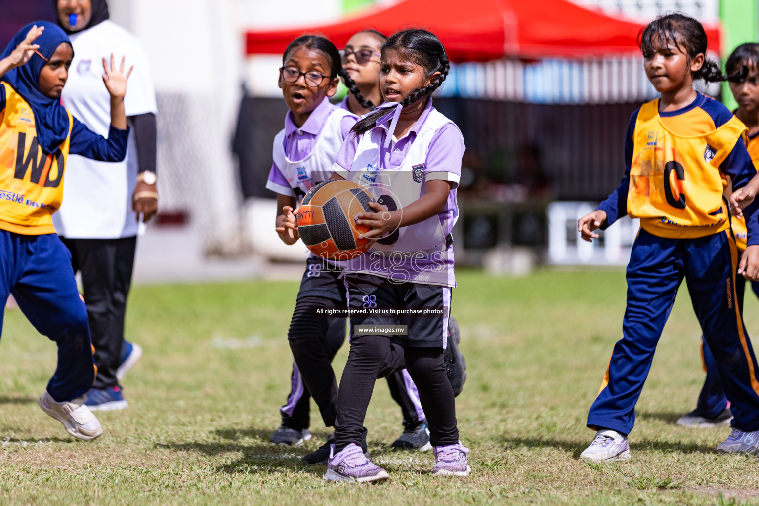 Day 1 of Nestle' Kids Netball Fiesta 2023 held in Henveyru Stadium, Male', Maldives on Thursday, 30th November 2023. Photos by Nausham Waheed / Images.mv