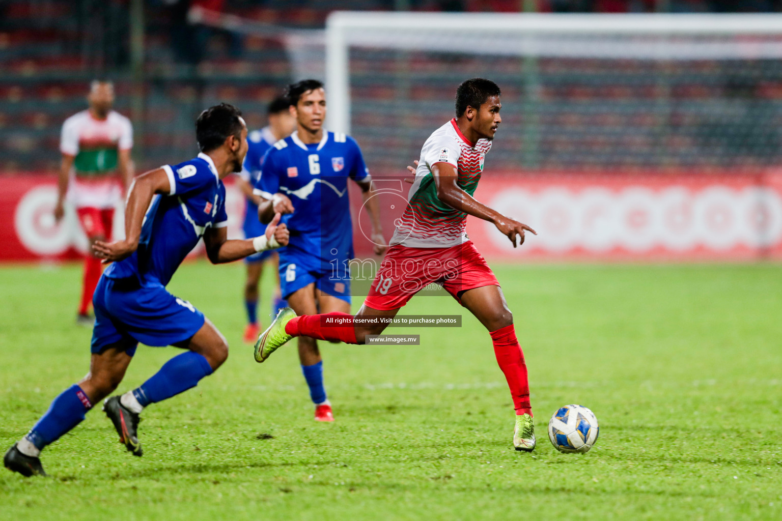 Maldives vs Nepal in SAFF Championship 2021 held on 1st October 2021 in Galolhu National Stadium, Male', Maldives