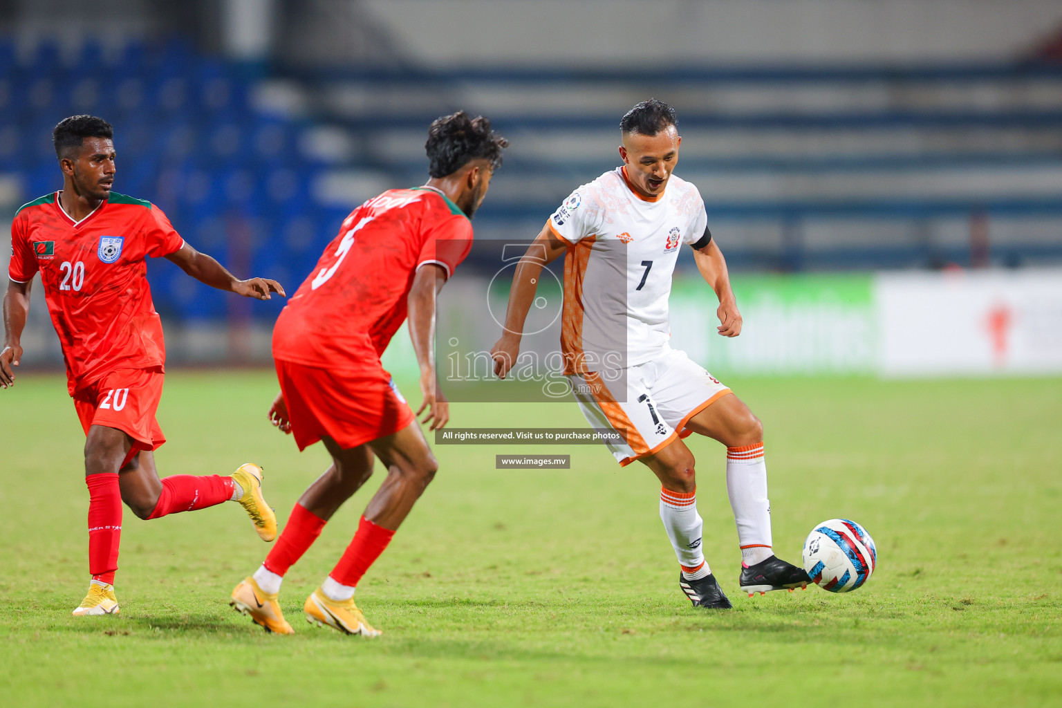 Bhutan vs Bangladesh in SAFF Championship 2023 held in Sree Kanteerava Stadium, Bengaluru, India, on Wednesday, 28th June 2023. Photos: Nausham Waheed, Hassan Simah / images.mv