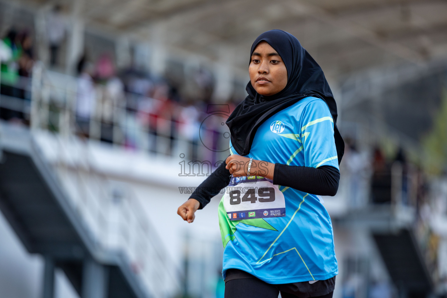 Day 2 of MWSC Interschool Athletics Championships 2024 held in Hulhumale Running Track, Hulhumale, Maldives on Sunday, 10th November 2024. 
Photos by: Hassan Simah / Images.mv