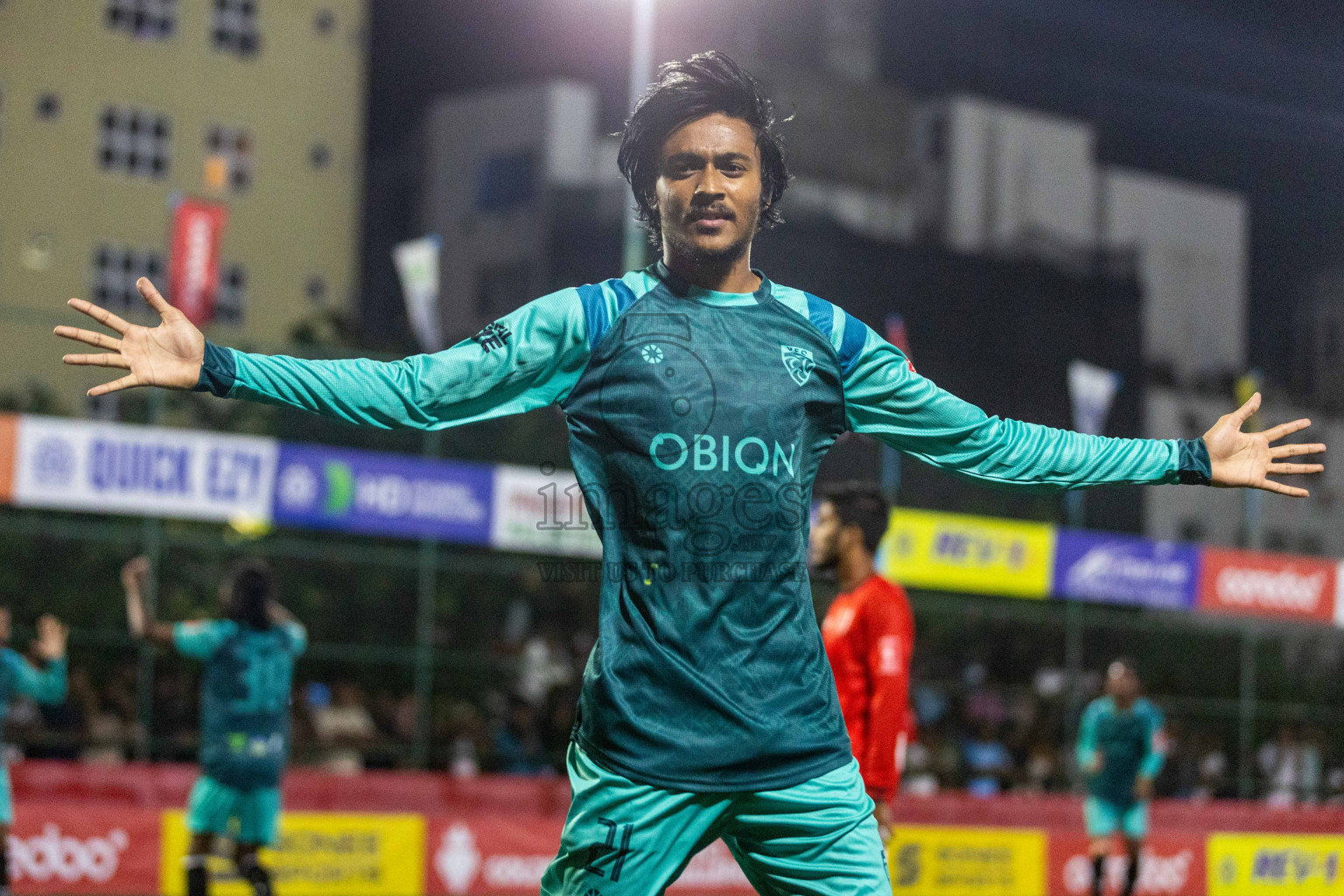 GDh Hoandedhdhoo vs GDh Vaadhoo in Day 17 of Golden Futsal Challenge 2024 was held on Wednesday, 31st January 2024, in Hulhumale', Maldives Photos: Nausham Waheed / images.mv