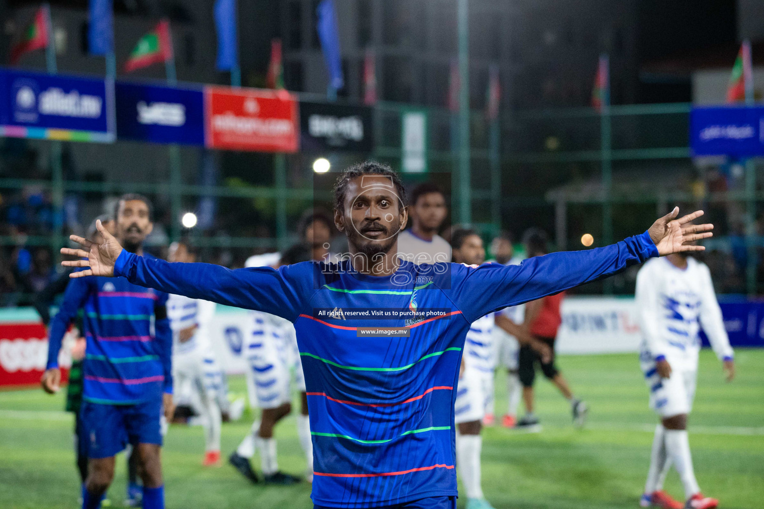 STO RC Vs Team Fenaka in the Quarter Finals of Club Maldives 2021 held in Hulhumale, Maldives on 13 December 2021. Photos: Shu Abdul Sattar / images.mv