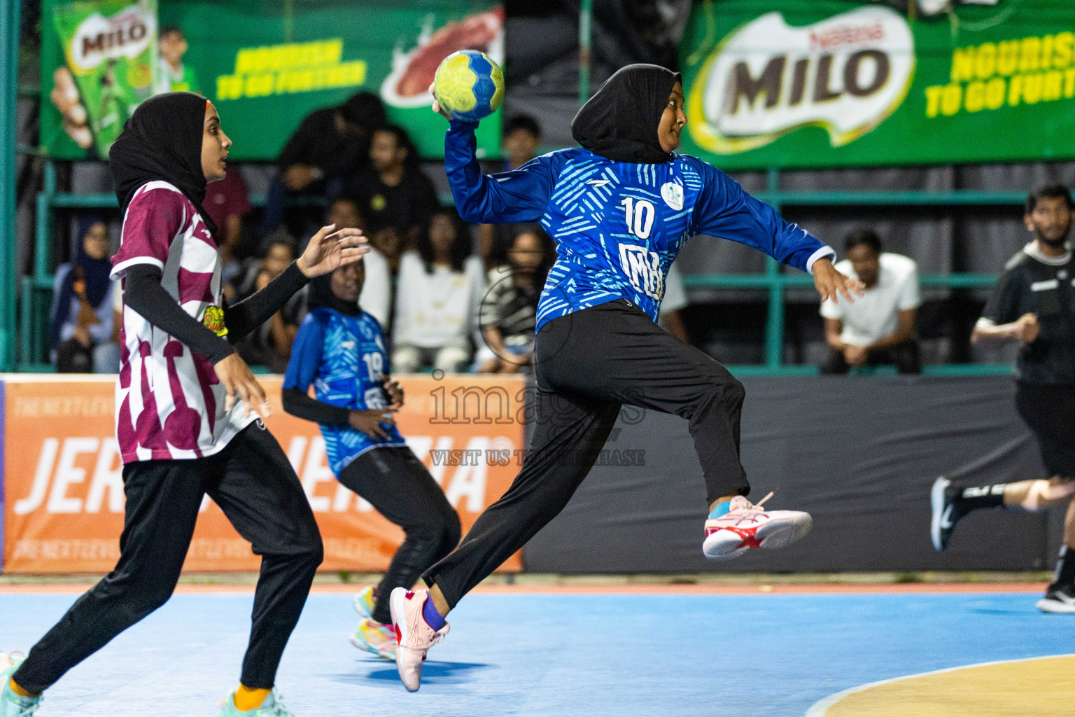 Day 14 of 10th National Handball Tournament 2023, held in Handball ground, Male', Maldives on Monday, 11th December 2023 Photos: Nausham Waheed/ Images.mv